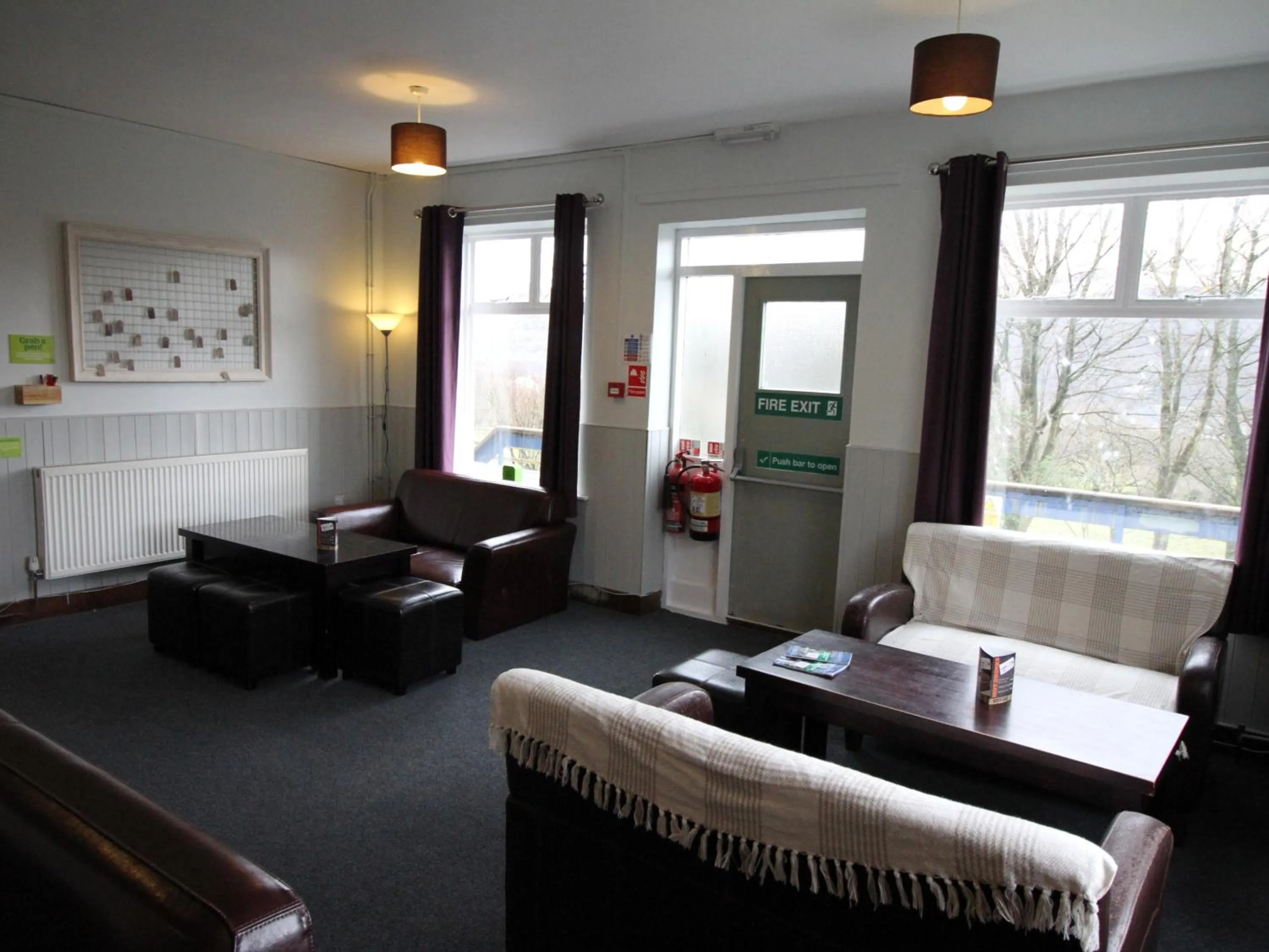 Seating area in YHA Snowdon Llanberis