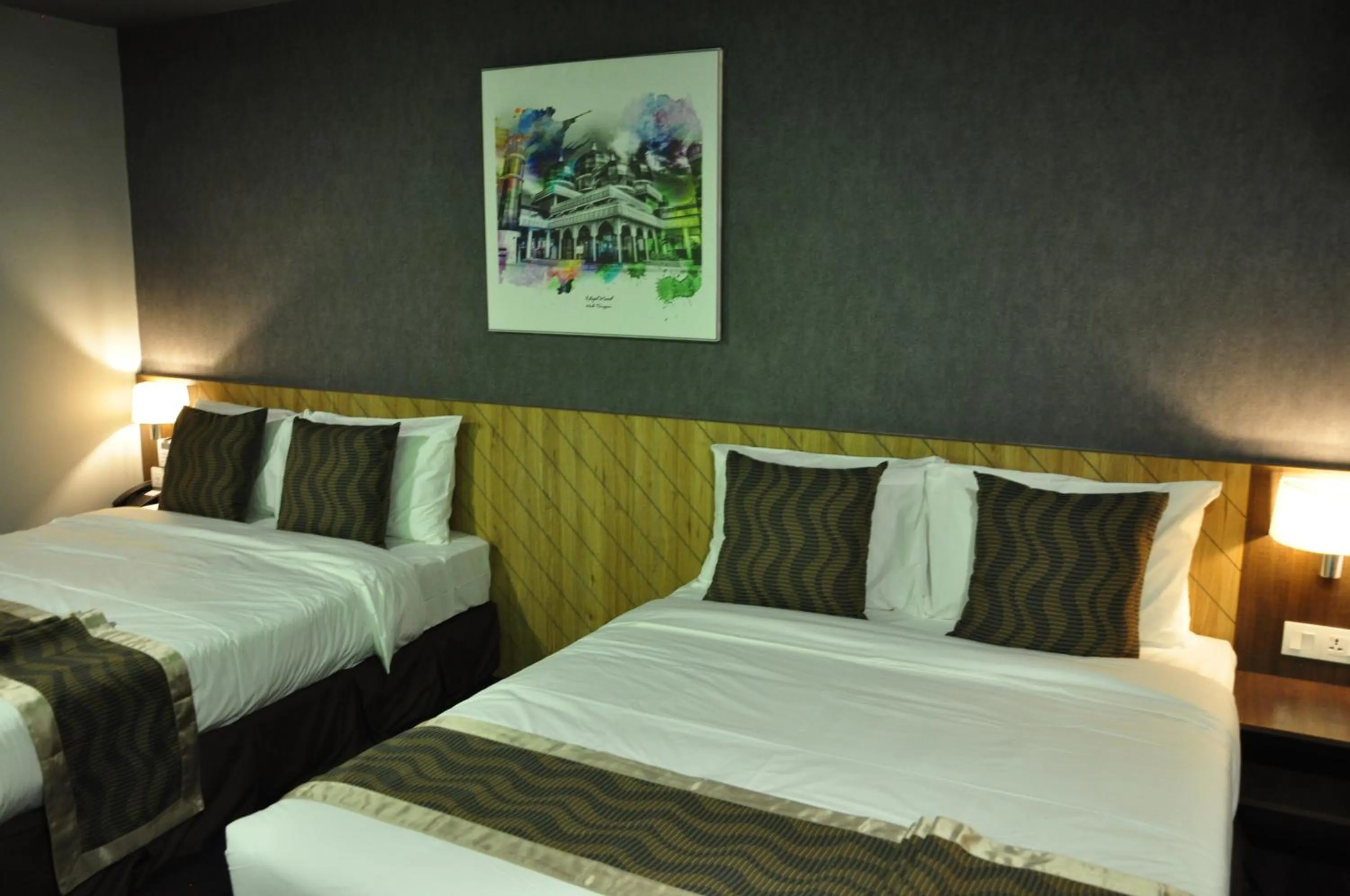 Bed in Valya Hotel, Kuala Terengganu