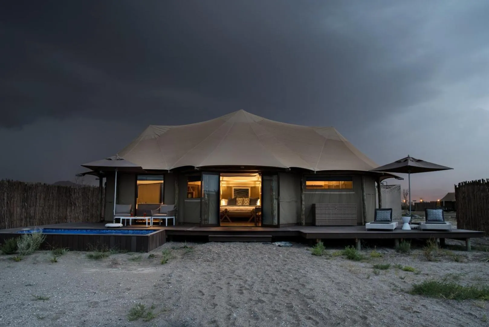 Bedroom in Kingfisher Retreat by Sharjah Collection
