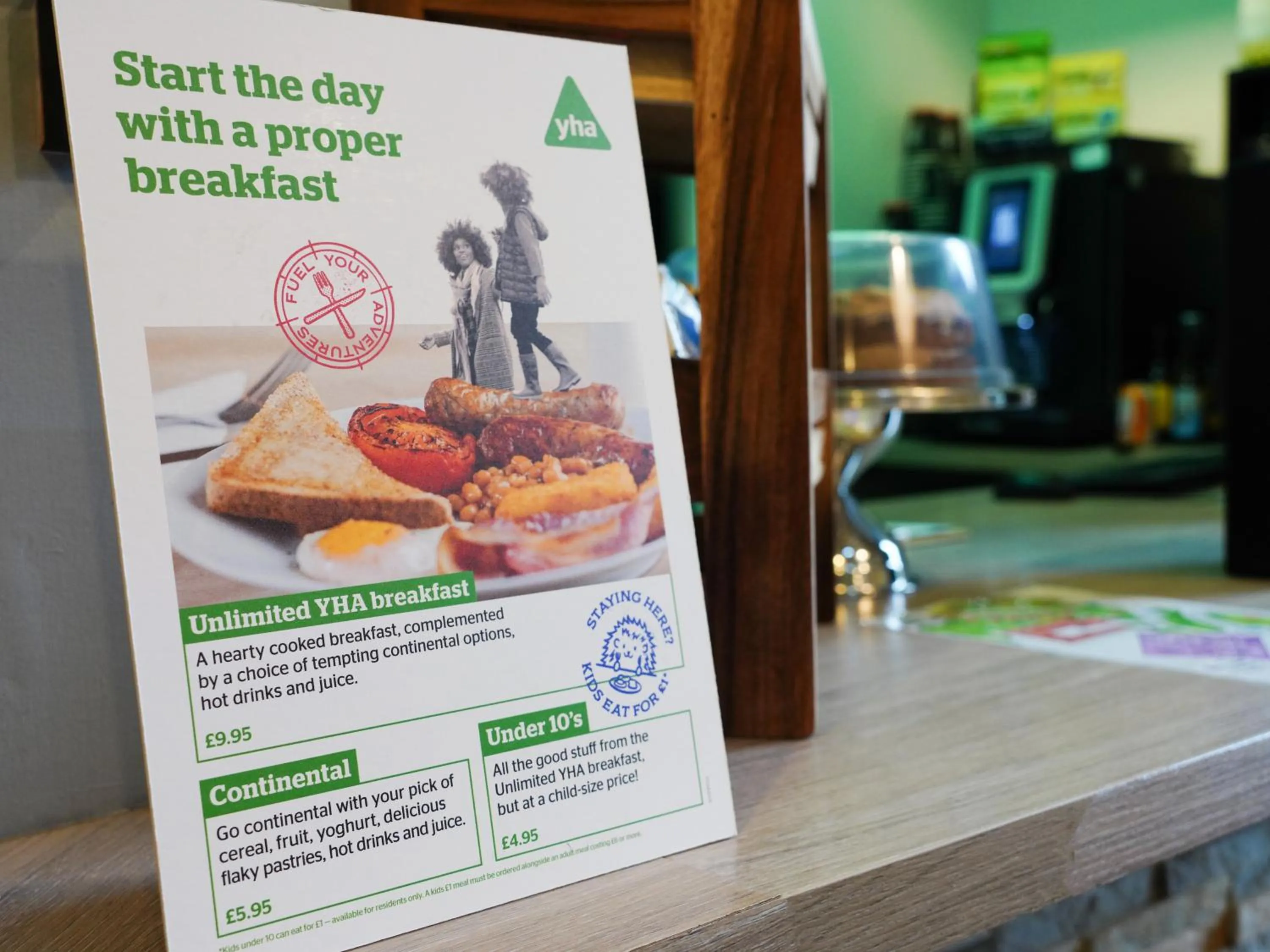 Food and drinks in YHA Hawkshead