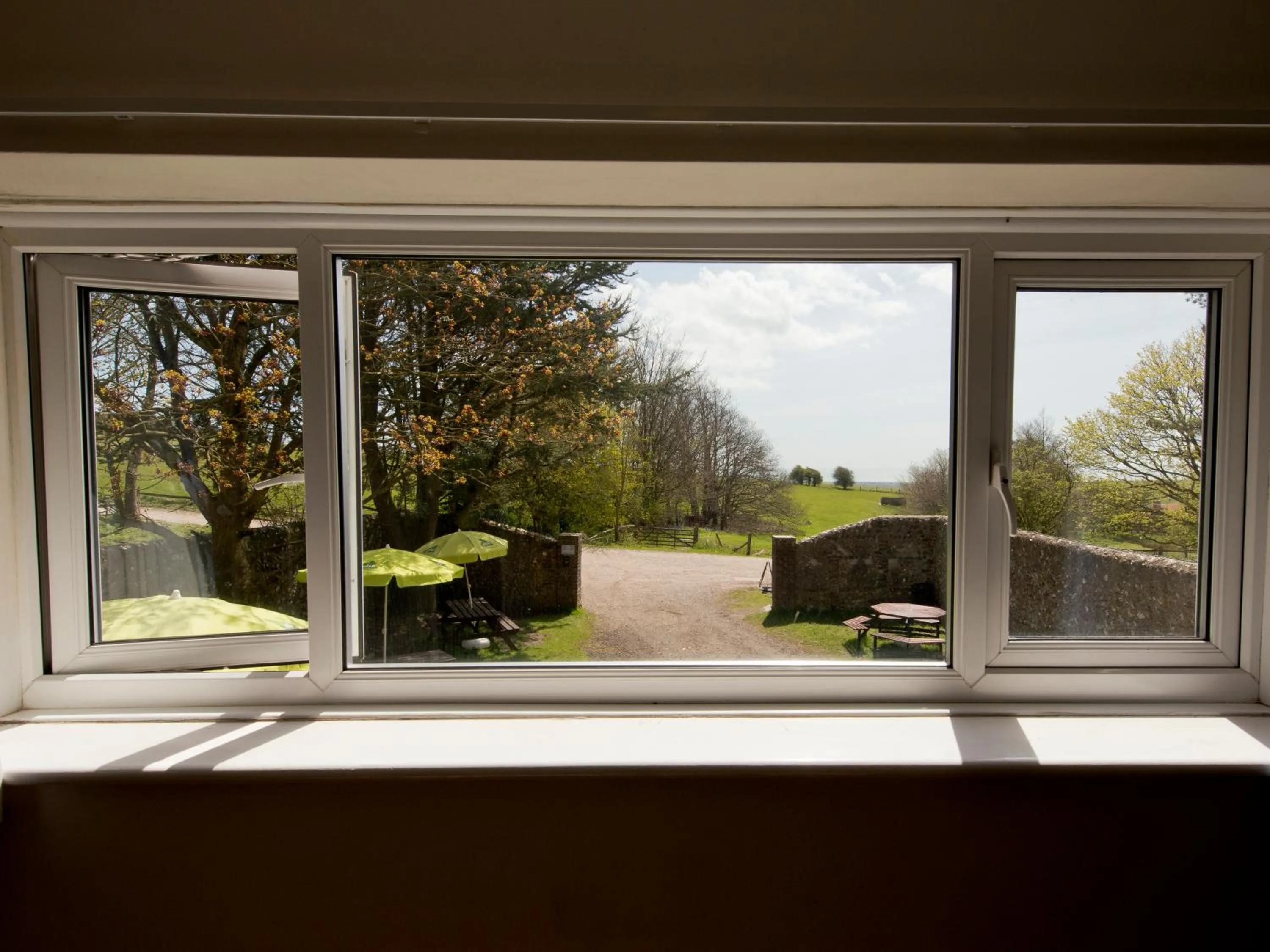 Garden view in YHA Truleigh Hill