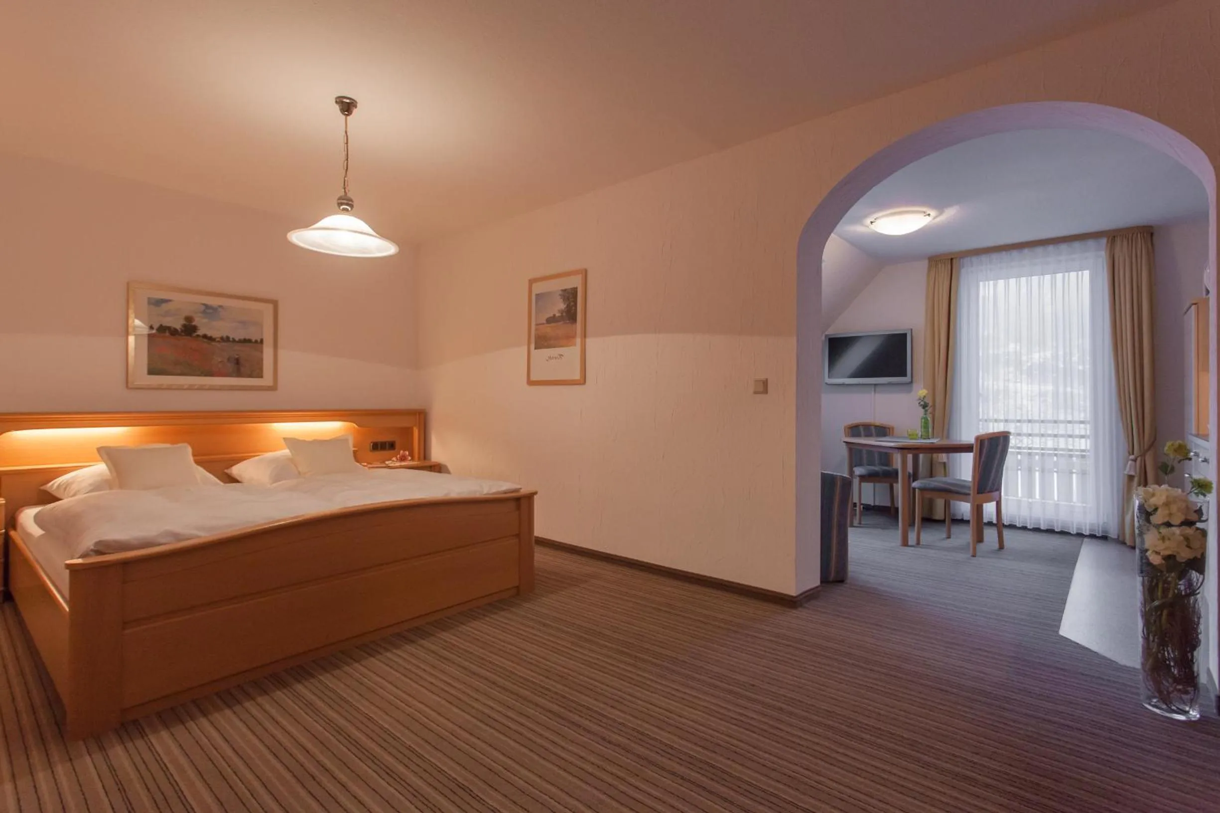 Seating area, Bed in Gästehaus Behle-Schäperken