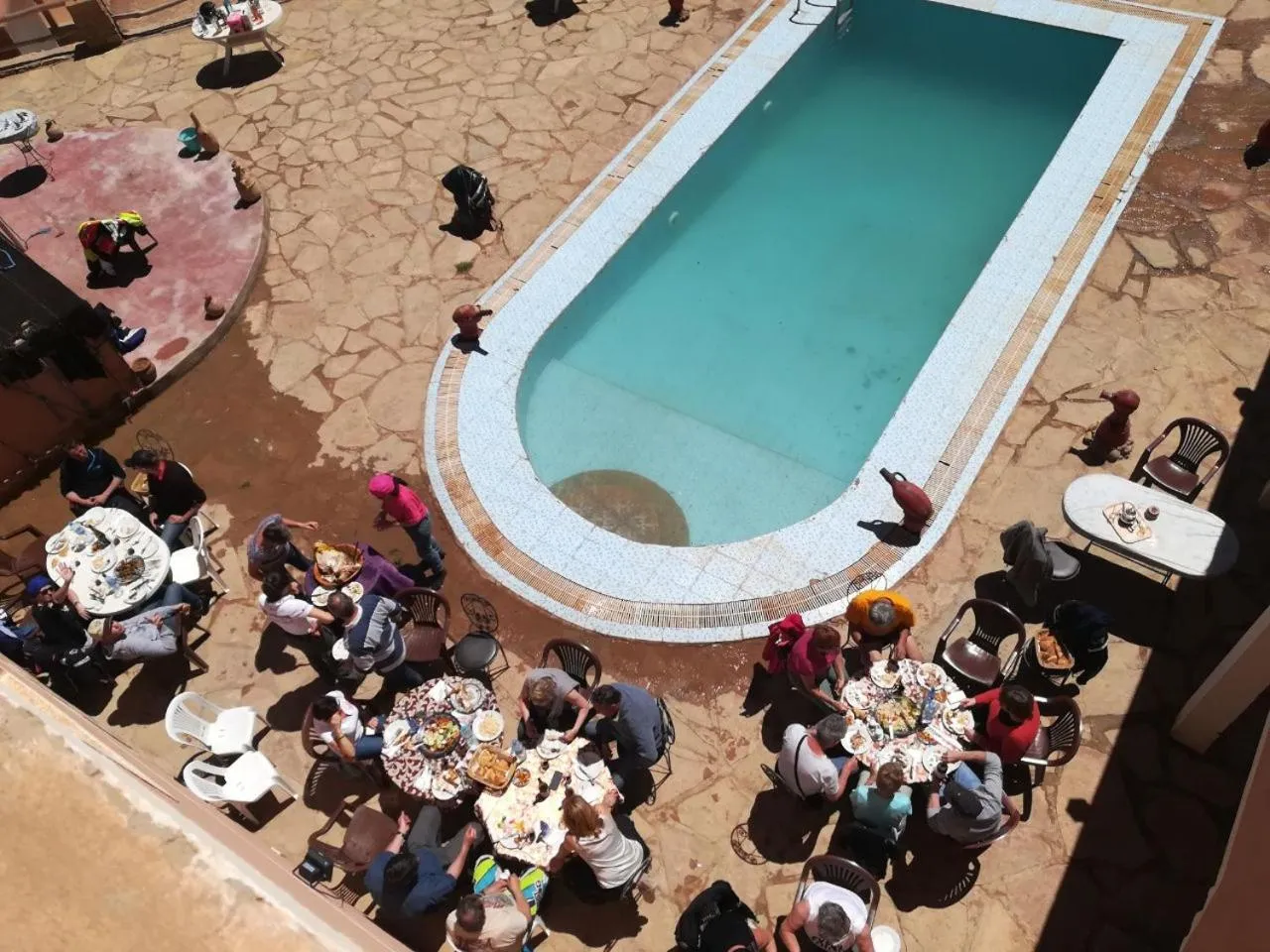 Swimming pool in Auberge Camping BOUGAFER Tamtetoucht