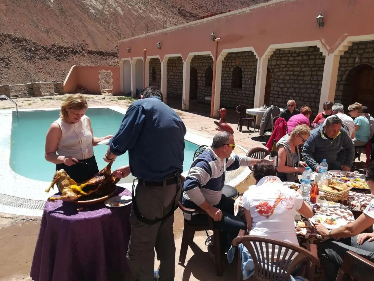 Pool view in Auberge Camping BOUGAFER Tamtetoucht