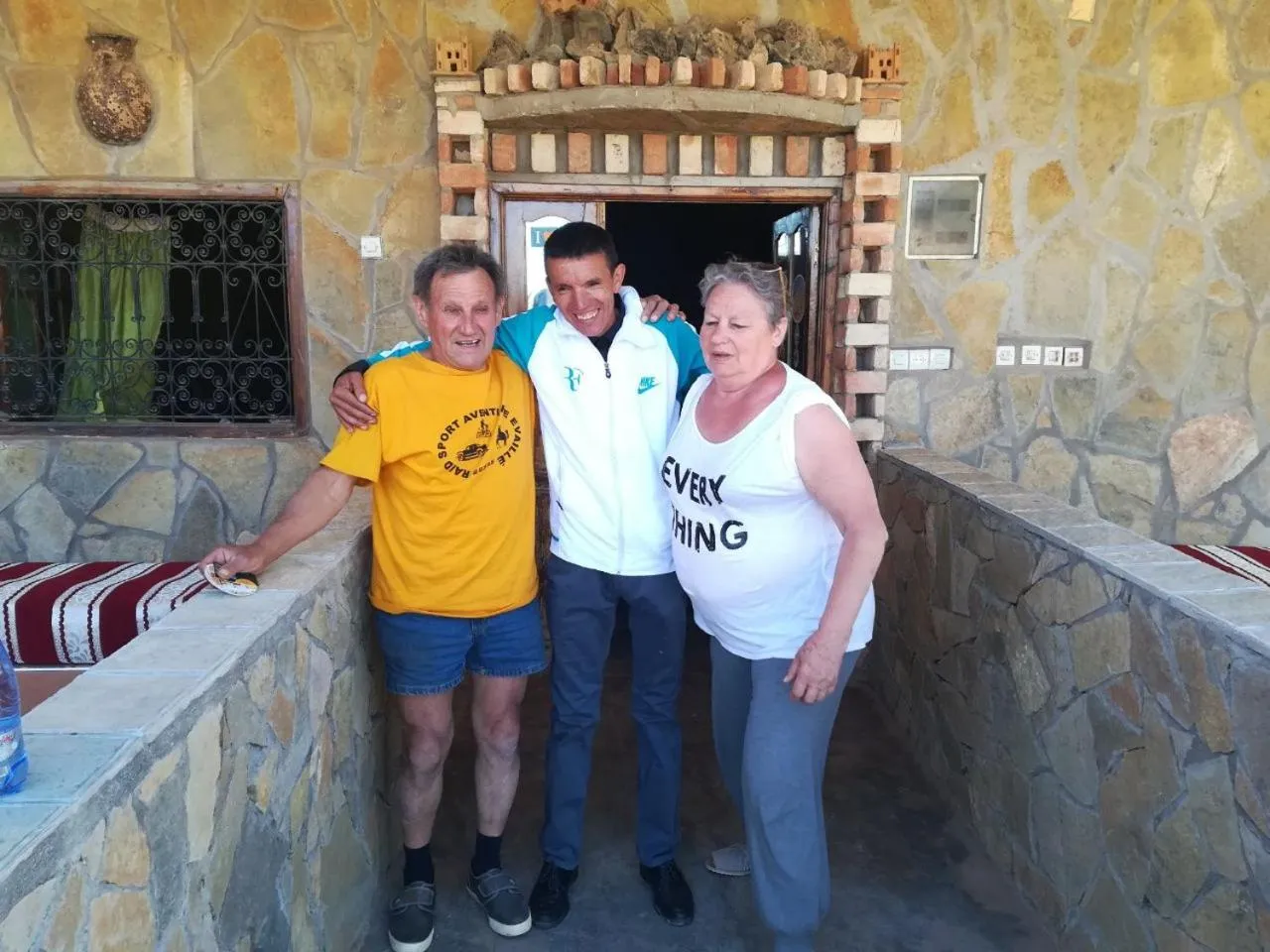 group of guests in Auberge Camping BOUGAFER Tamtetoucht