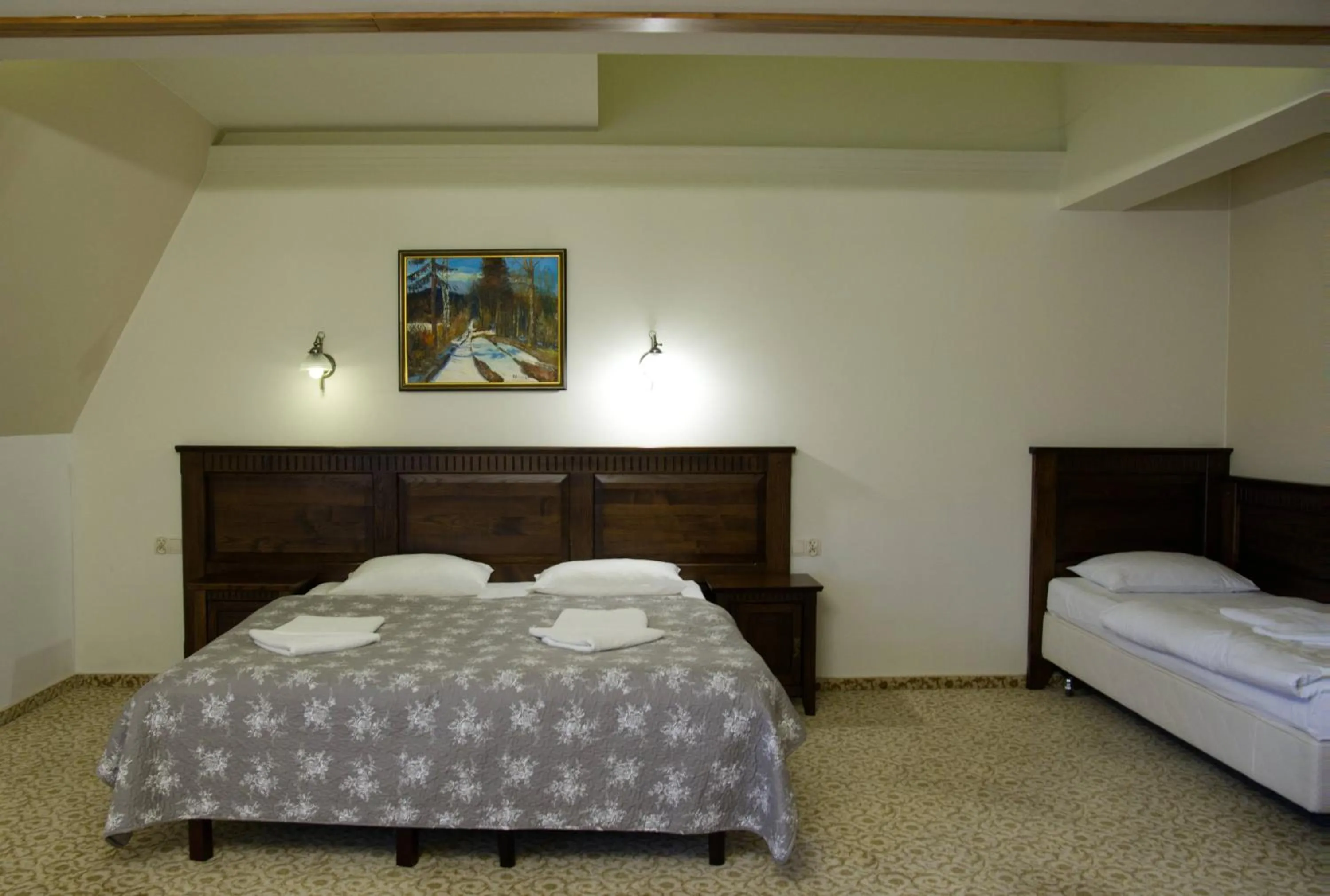 Bed in Hotel Chutor Kozacki