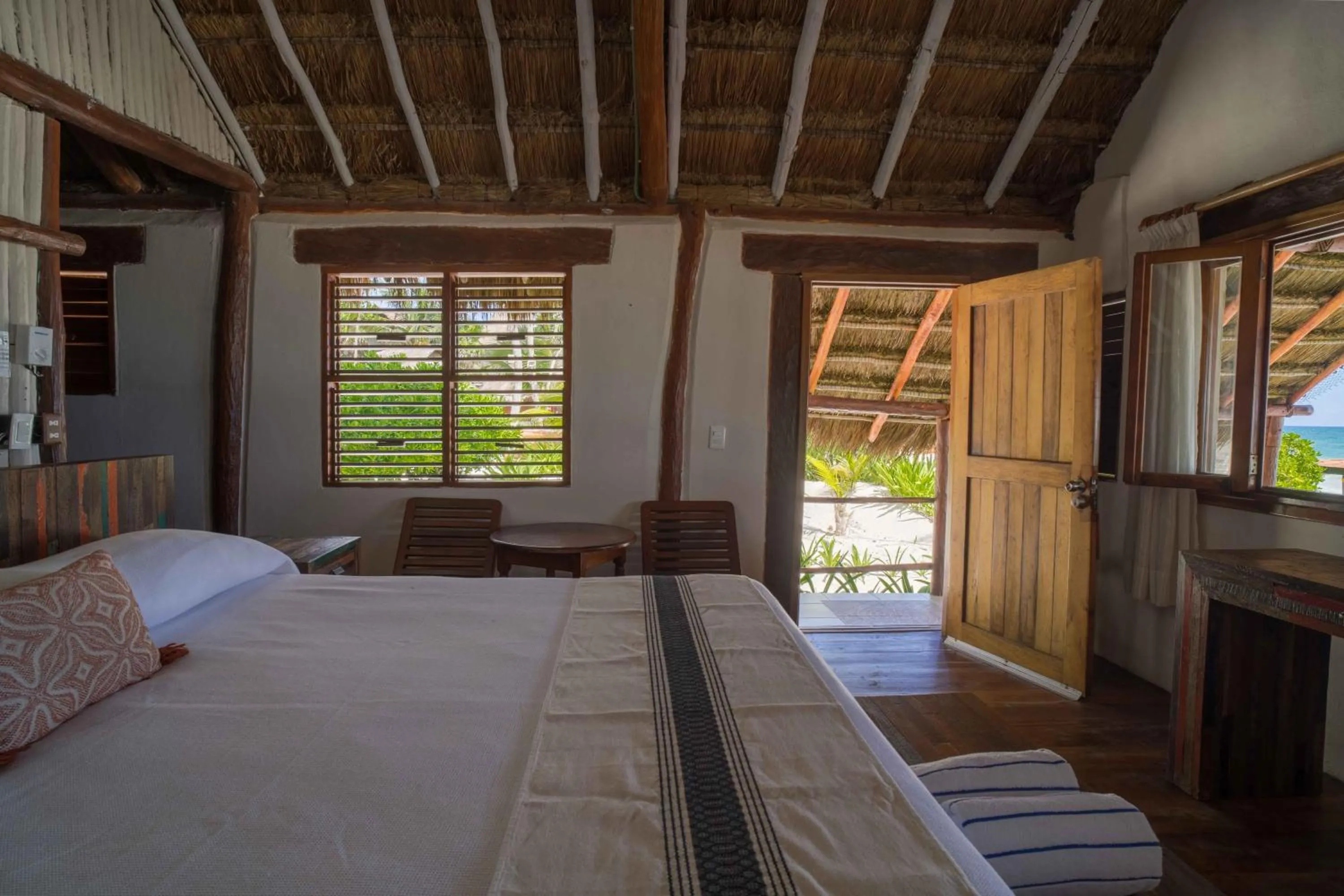 Bed in BT Live Tulum located at the party zone