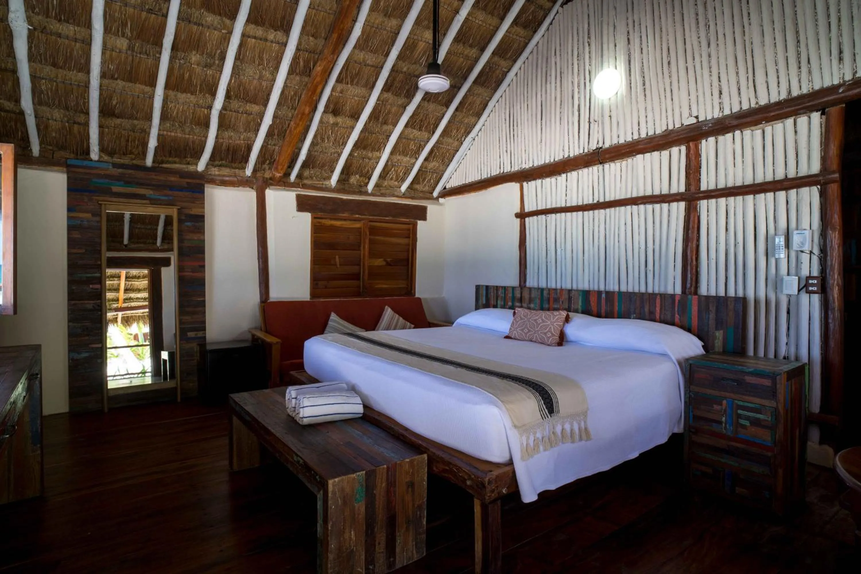 Bed in BT Live Tulum located at the party zone