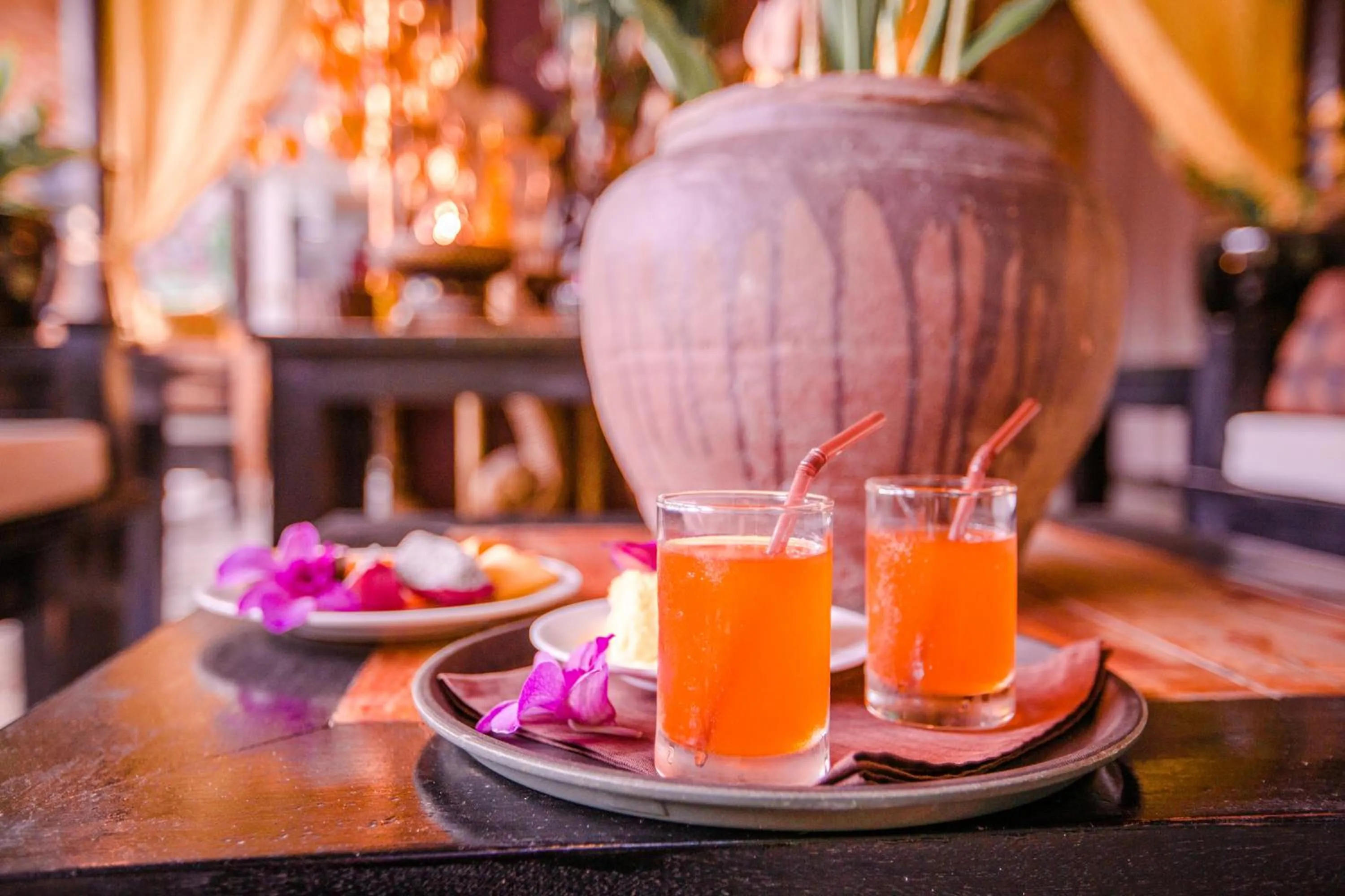 Drinks in The Sanctuary Villa Battambang