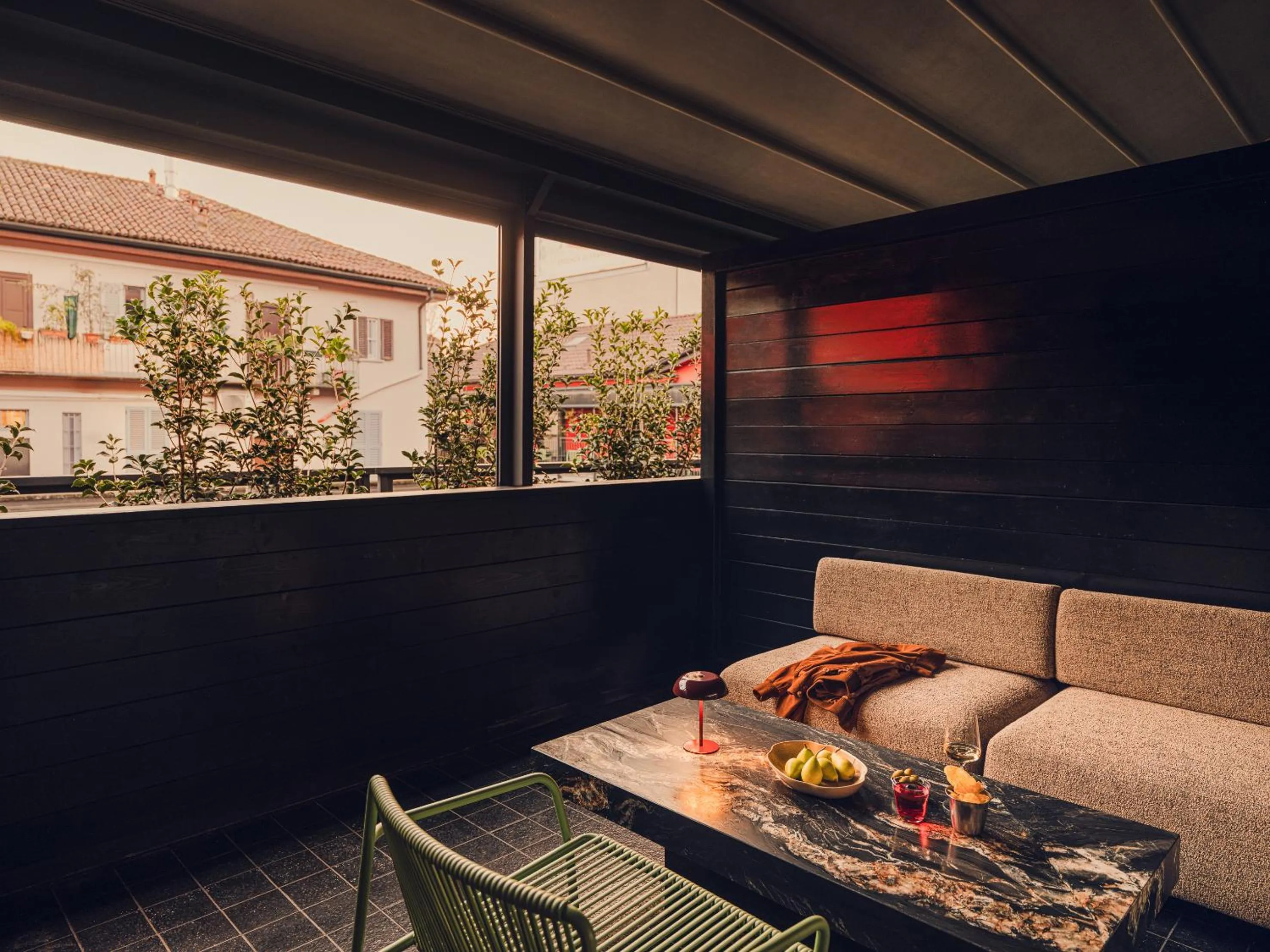 Seating area in Aethos Hotel Milan