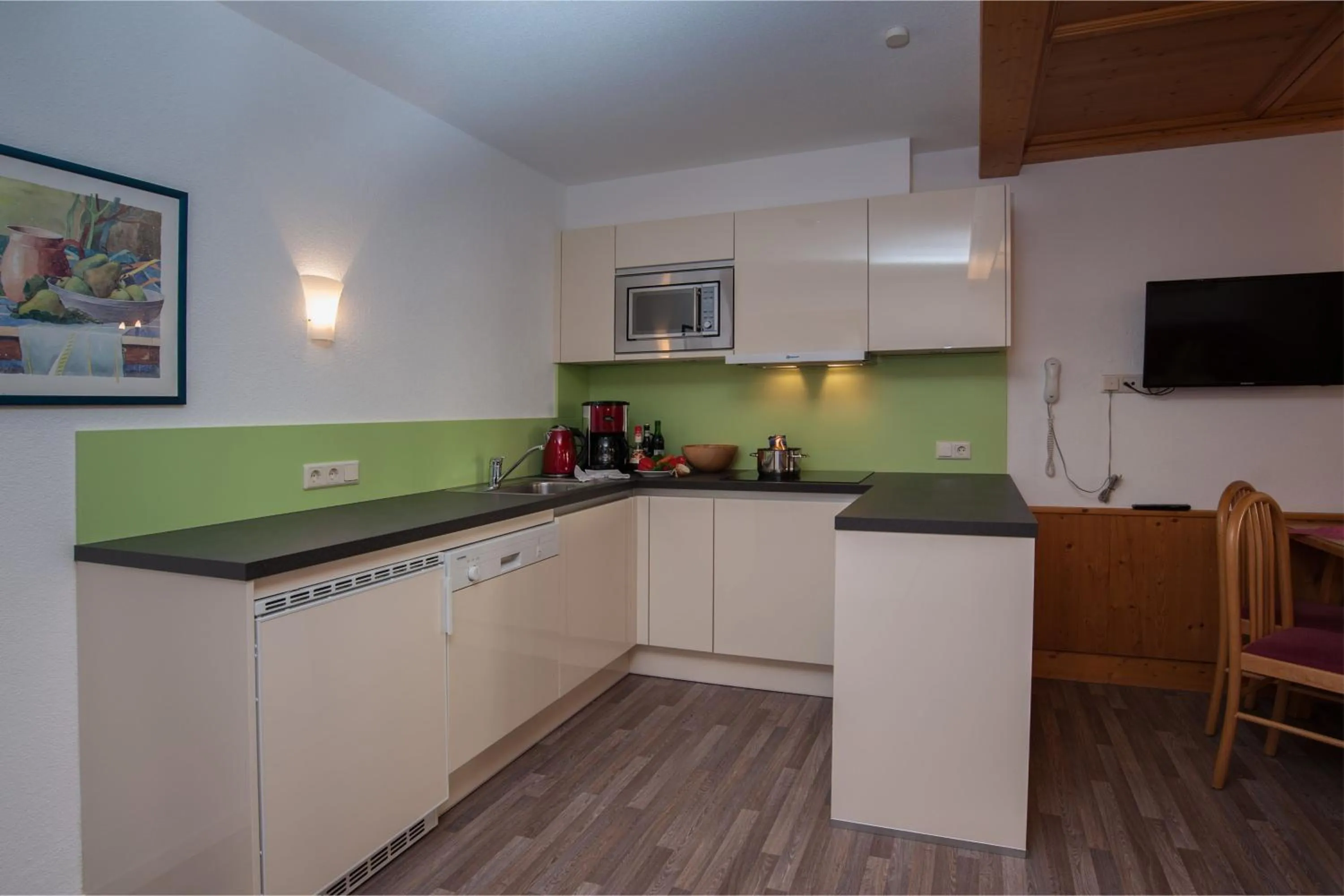 Kitchen or kitchenette in Hotel Garni Pra Posta