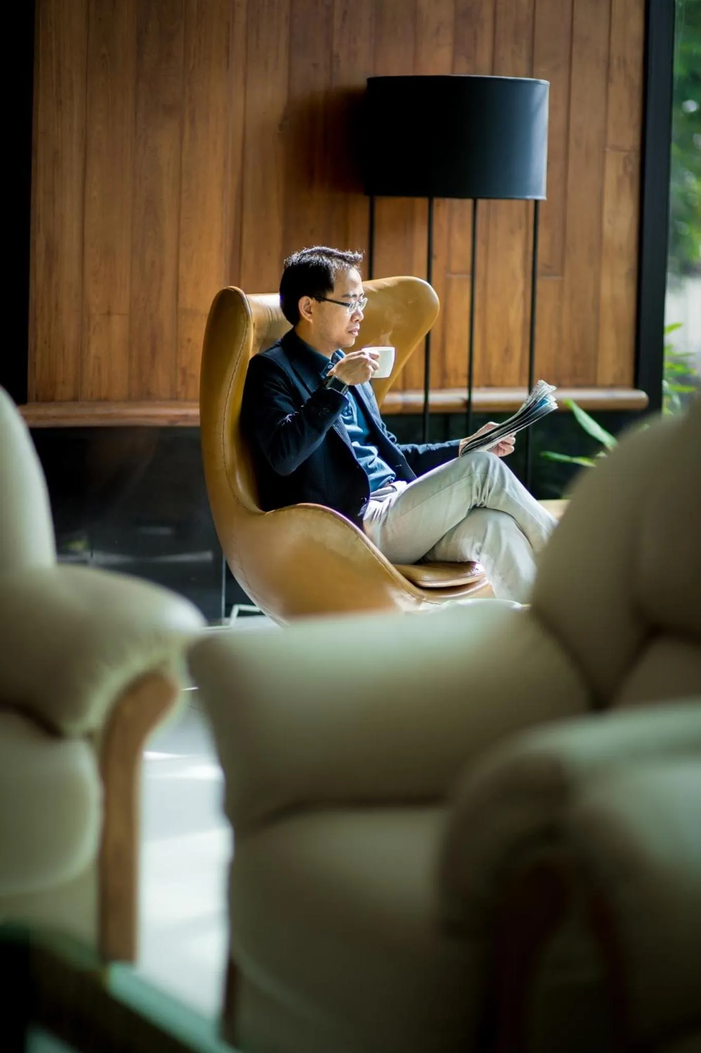 Library in Laemtong Serviced Apartment