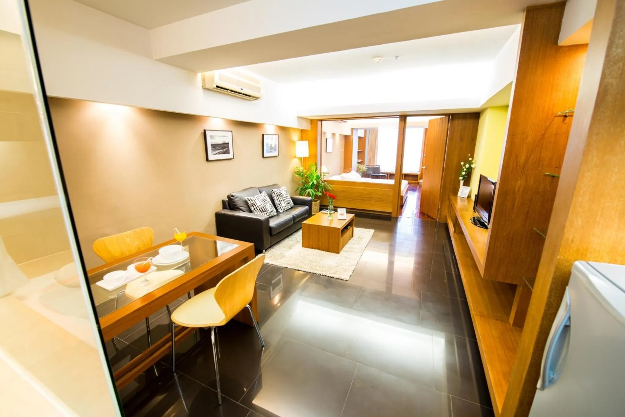 Living room in Laemtong Serviced Apartment