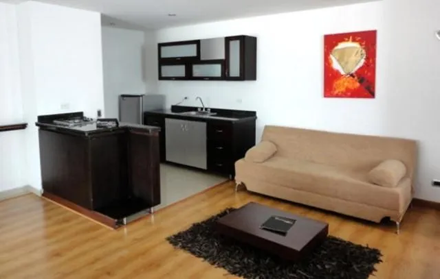 Kitchen or kitchenette in Monterosa Apartamentos Amoblados