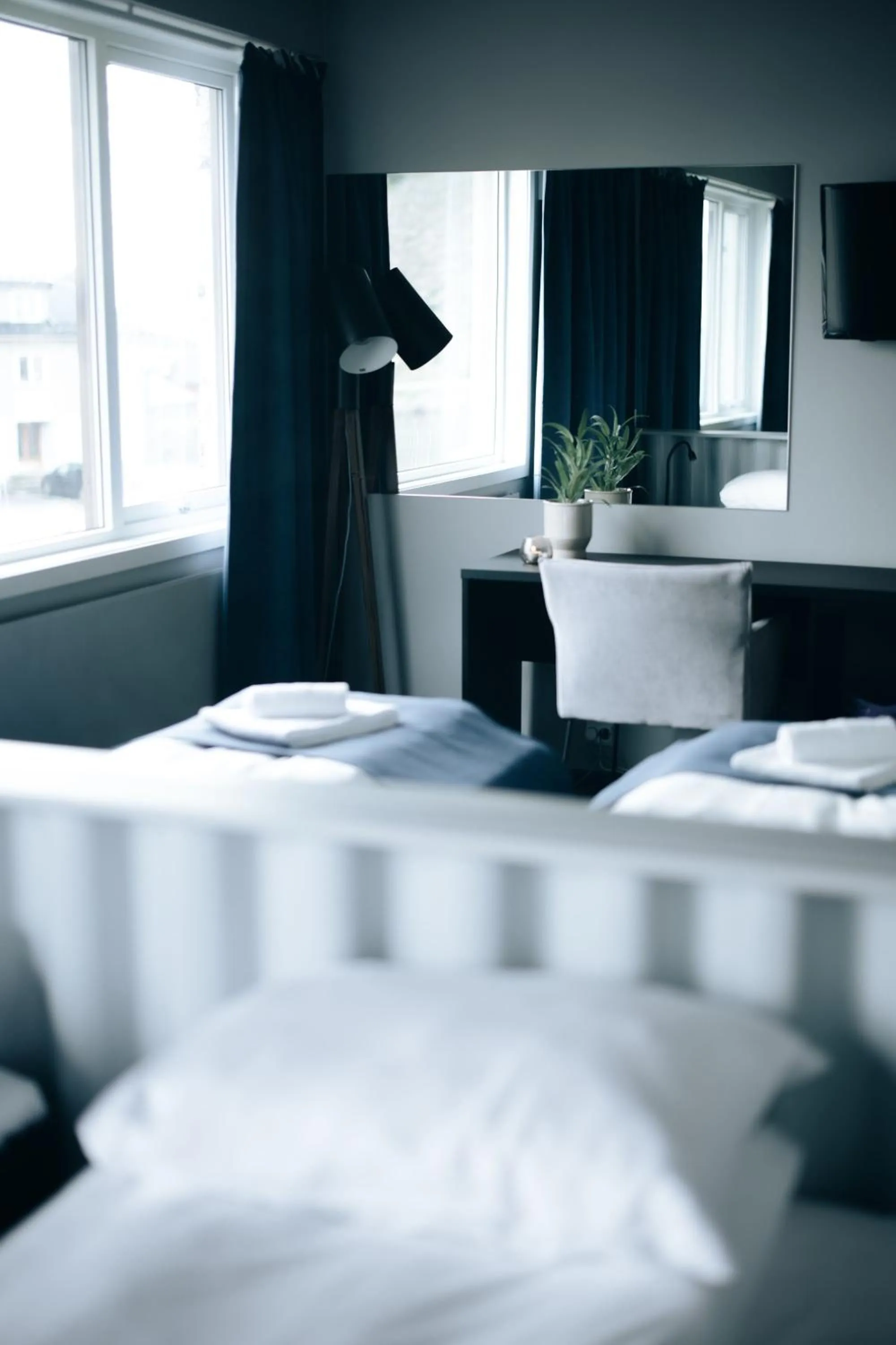 Bed in Live Lofoten Hotel