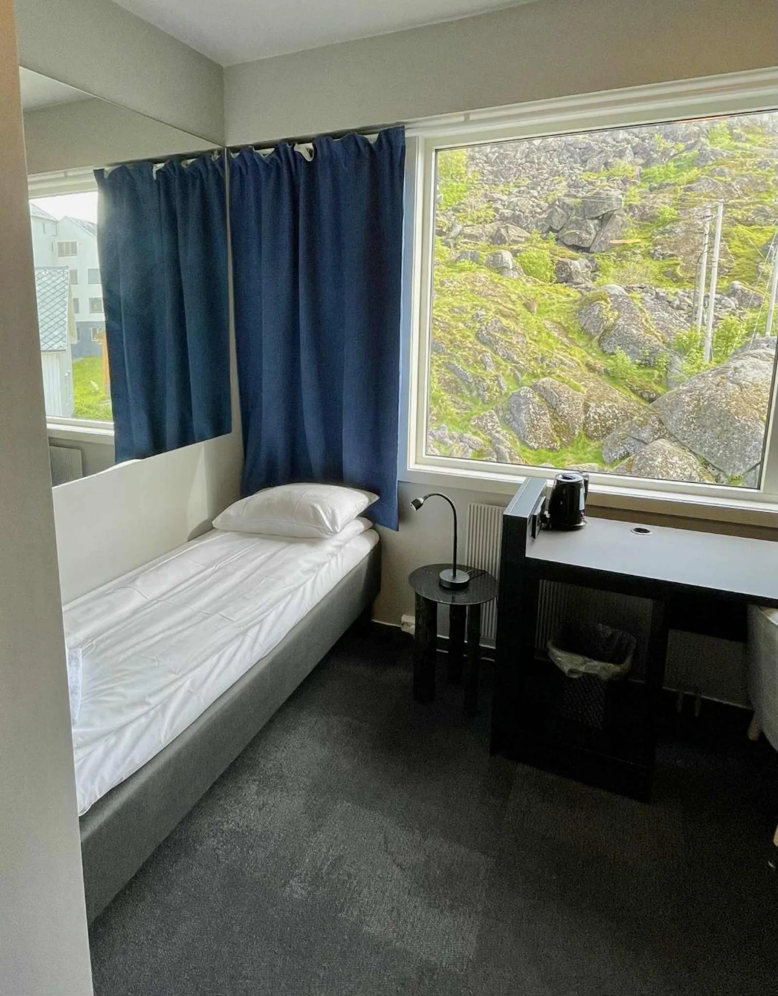 Bed in Live Lofoten Hotel