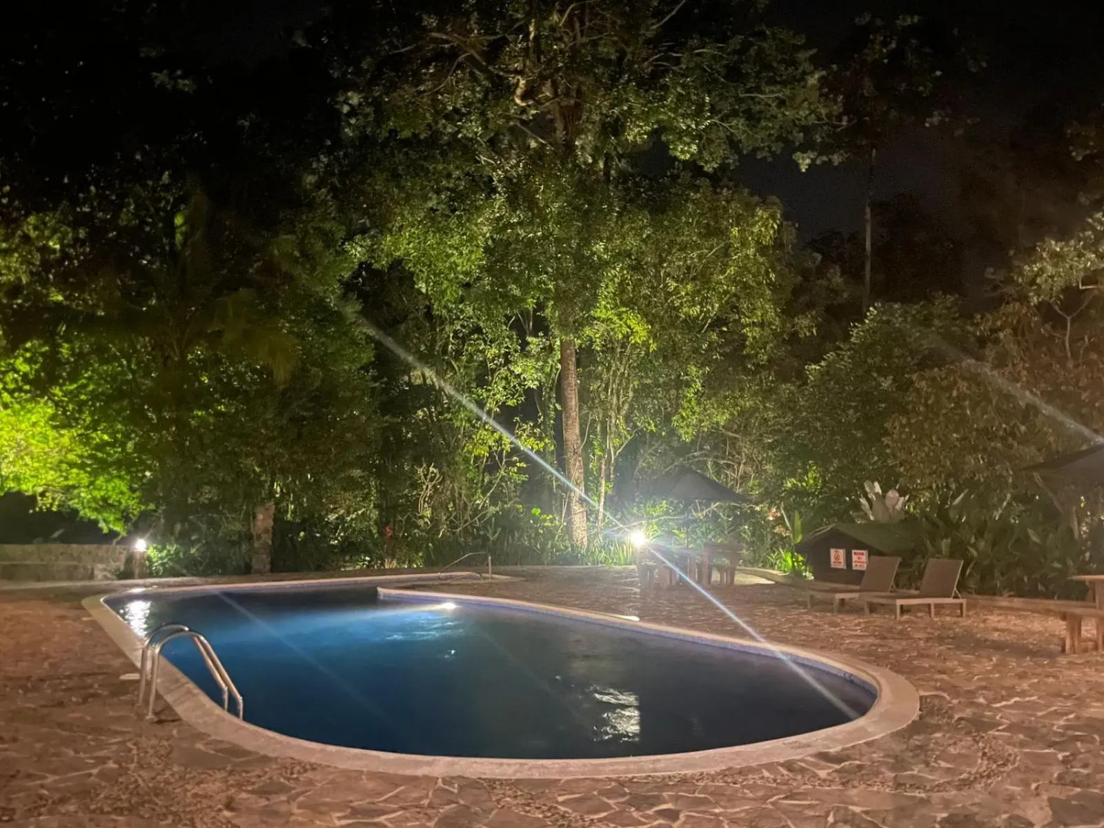 Pool view in The Lodge at Pico Bonito