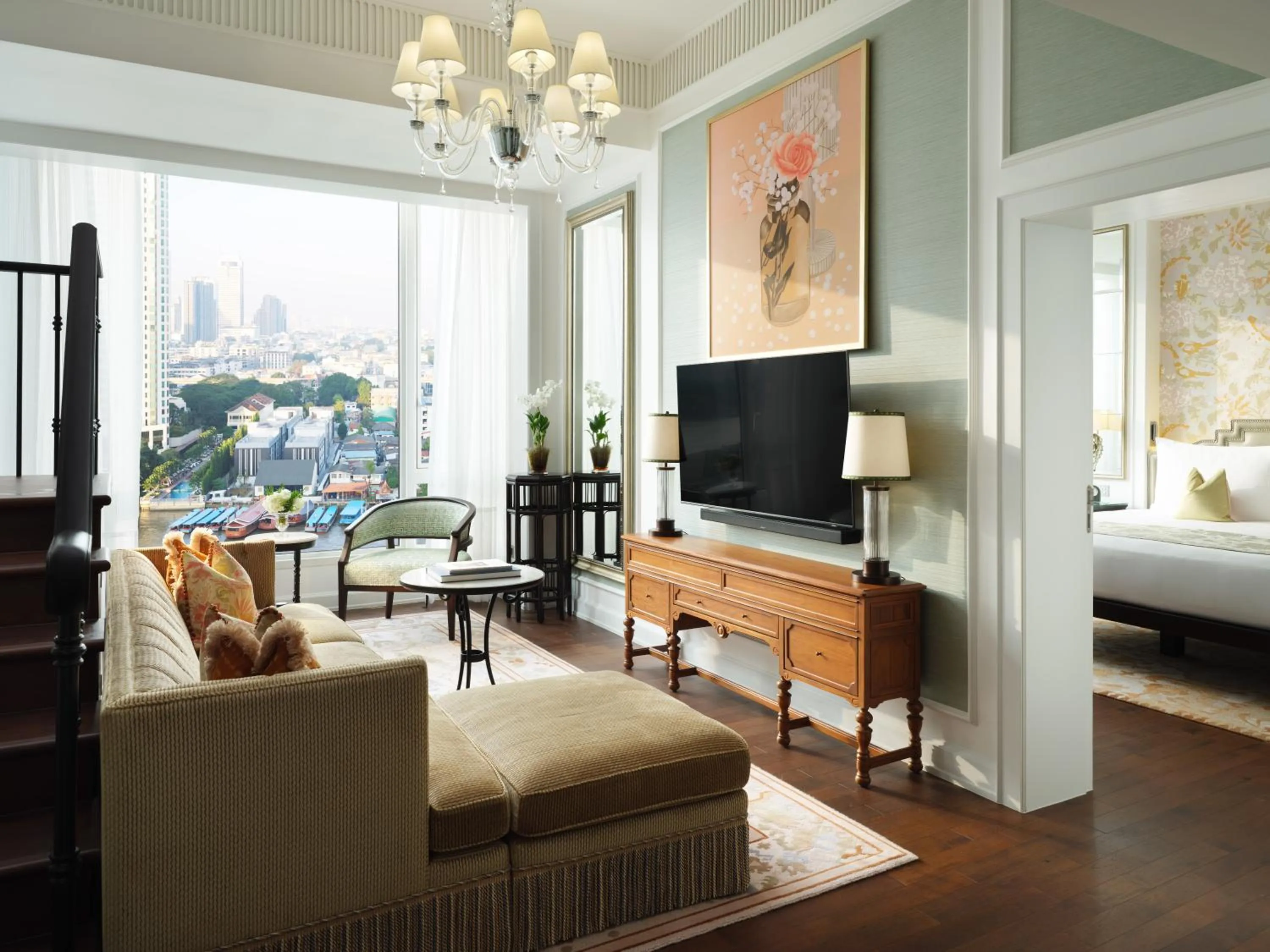 Living room, Bed in Mandarin Oriental, Bangkok