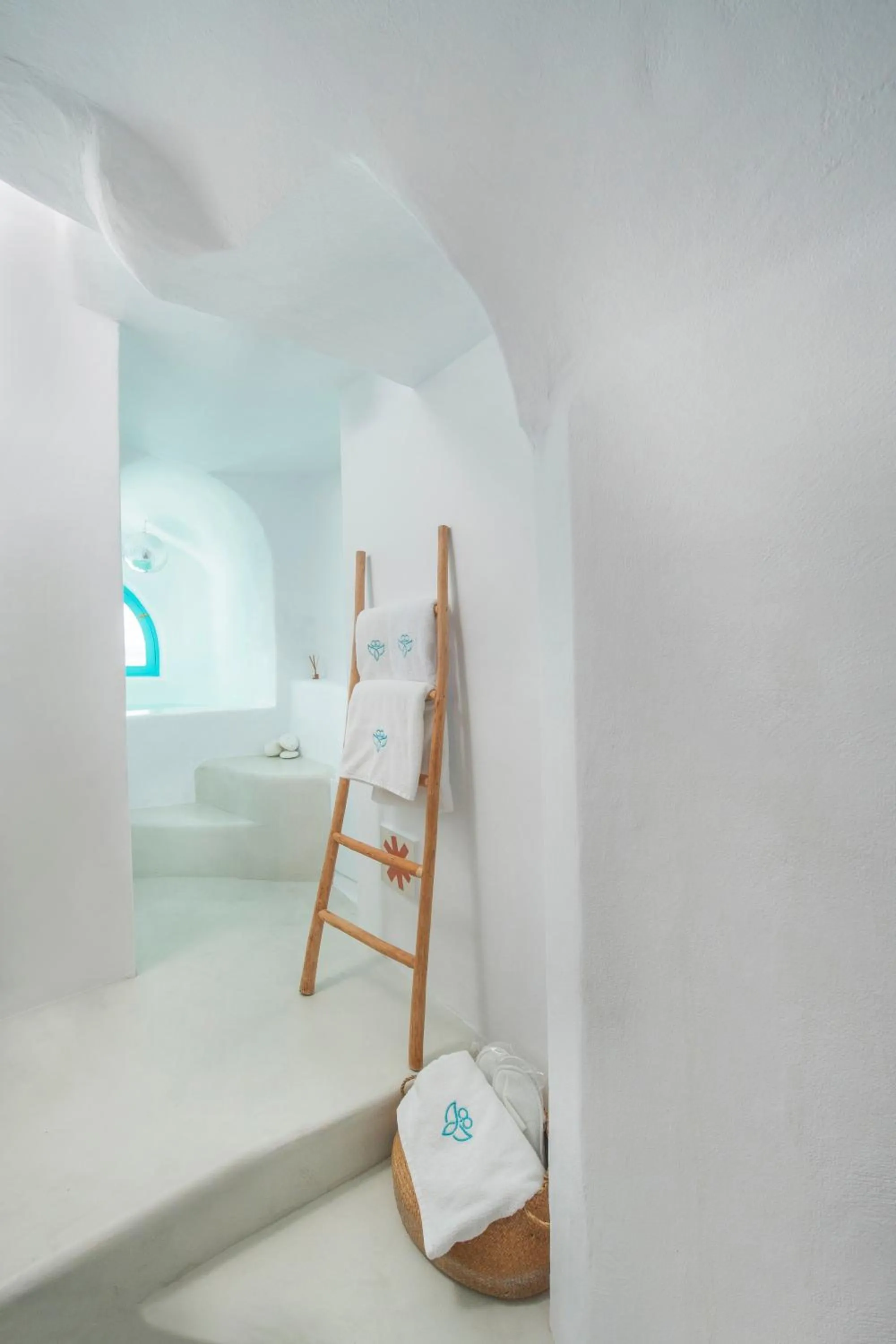 towels, Bed in Sophia Oia View