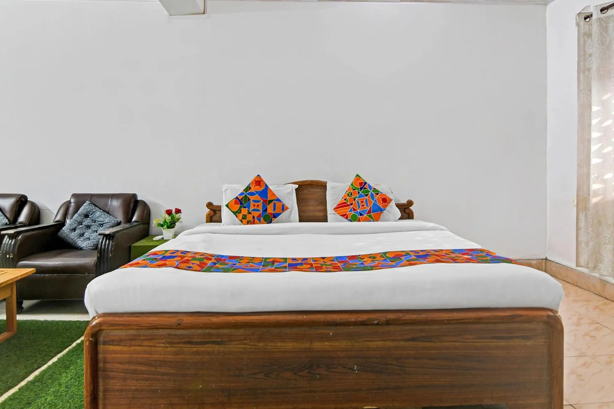 Bed in FabHotel Sai Sagar Residency