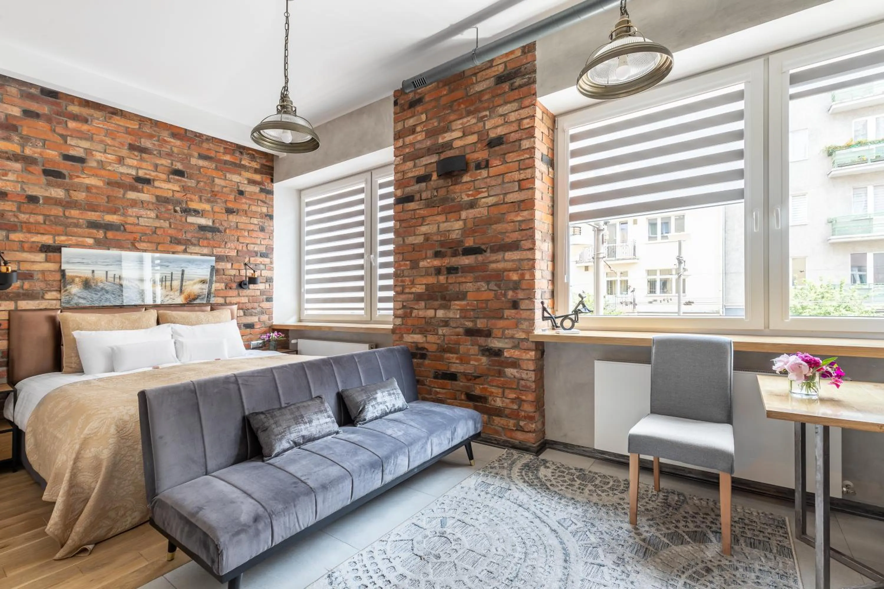 Living room, Bed in Apartamenty Efekt 72