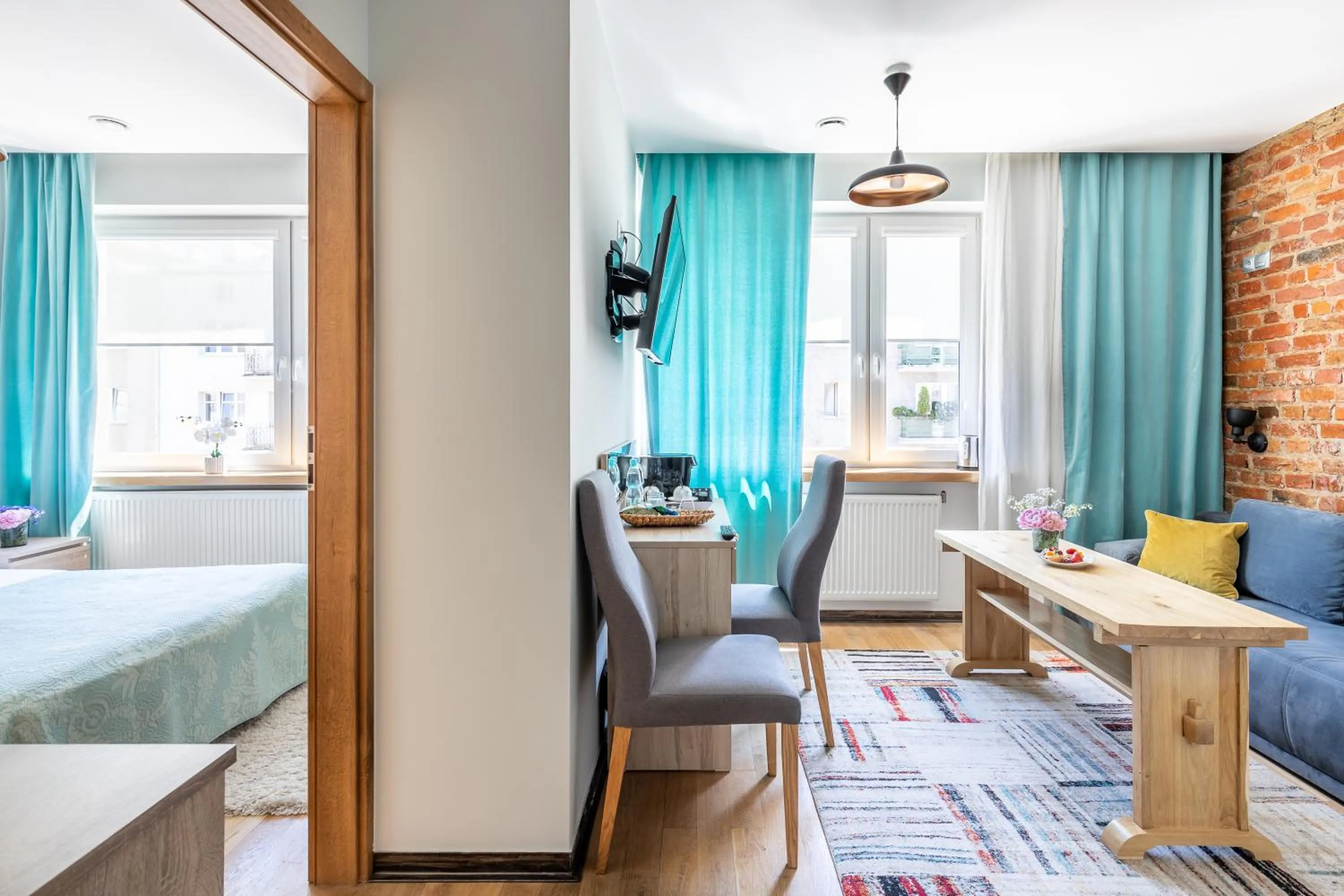 Living room, Bed in Apartamenty Efekt 72