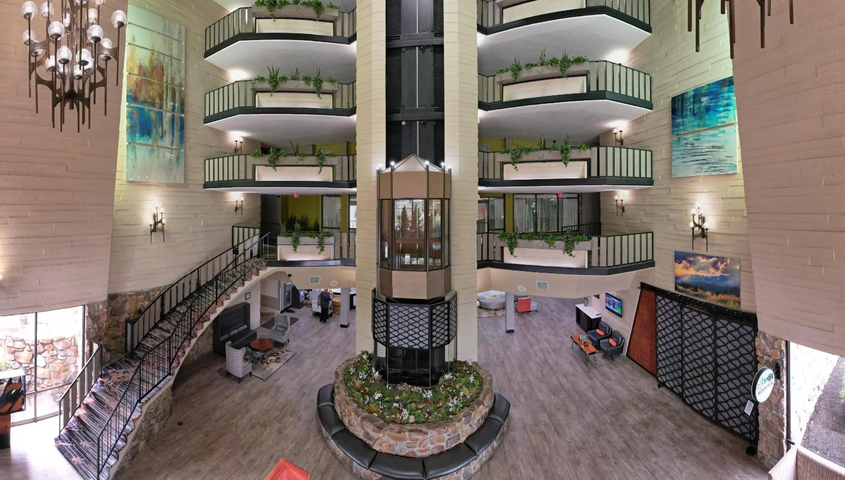 Lobby or reception in Glenstone Lodge