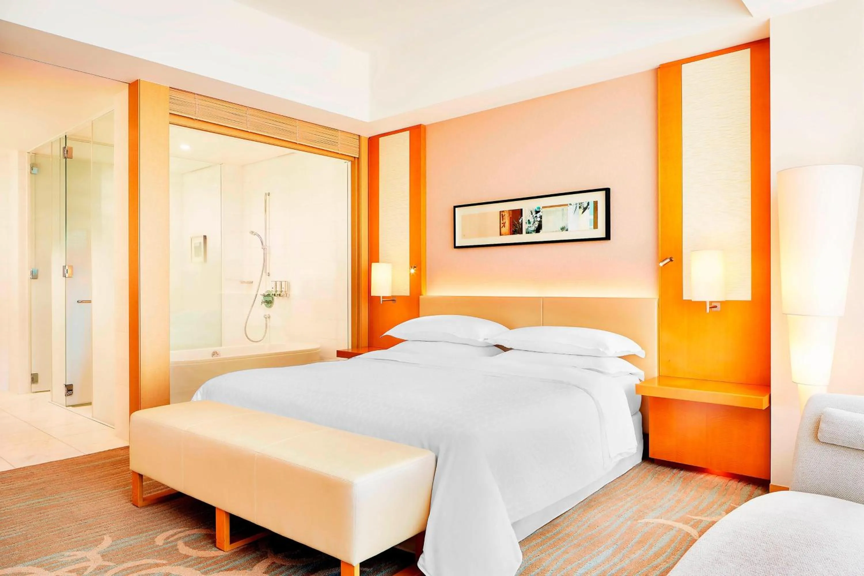 Photo of the whole room, Bed in Sheraton Grand Hiroshima Hotel