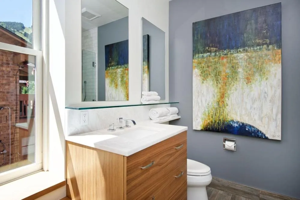 Toilet in Independence Square 212, Studio with Beautiful Finishes. A+ Location in Downtown Aspen
