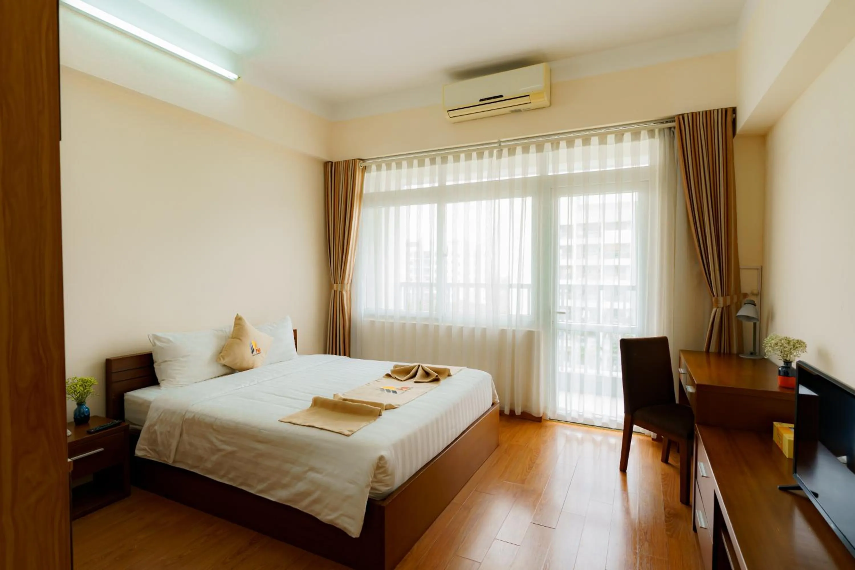 Photo of the whole room, Bed in PSA Nghi Sơn Condotel