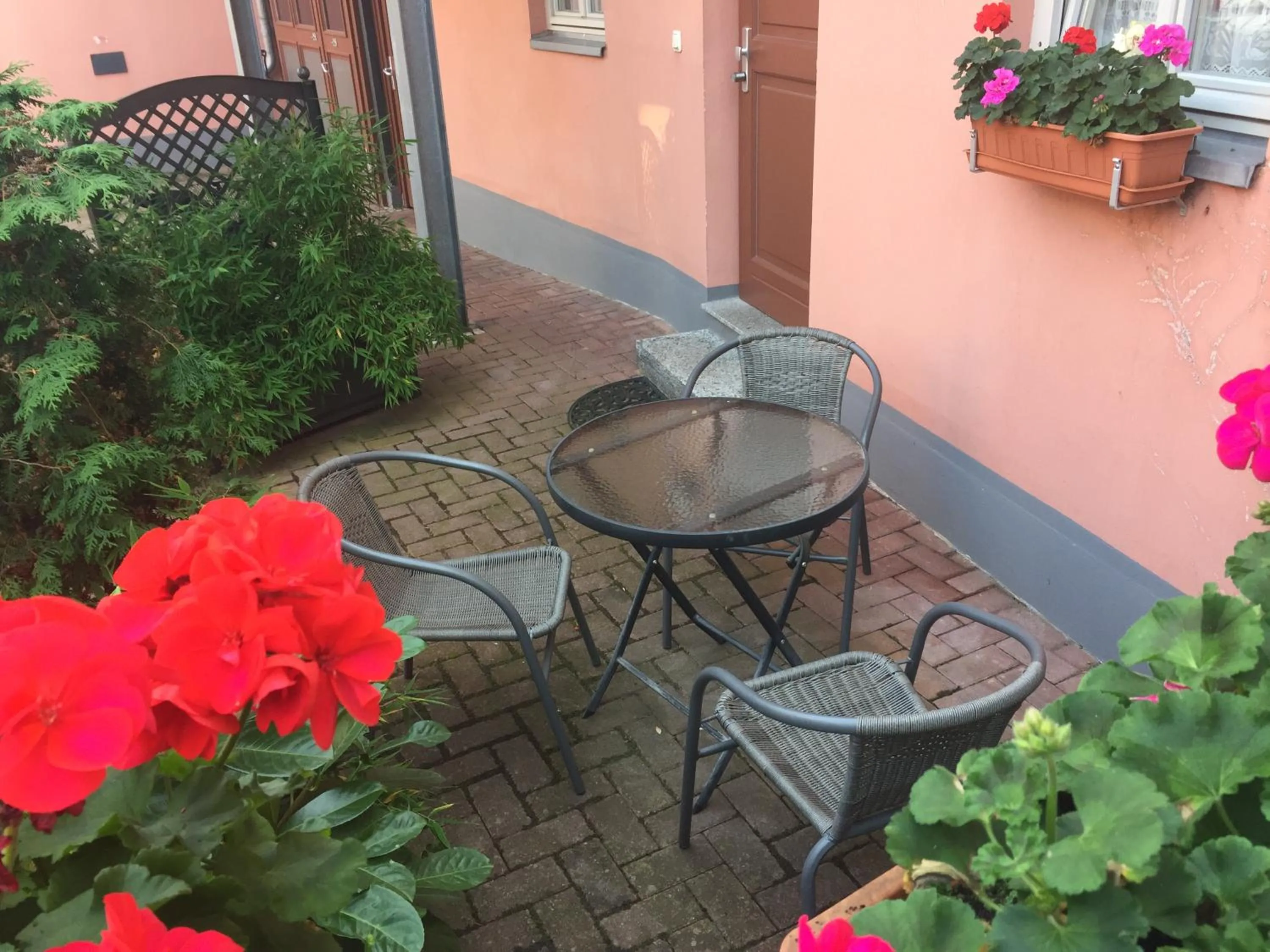 Balcony/Terrace in Urlaub im Fachwerk - Klink