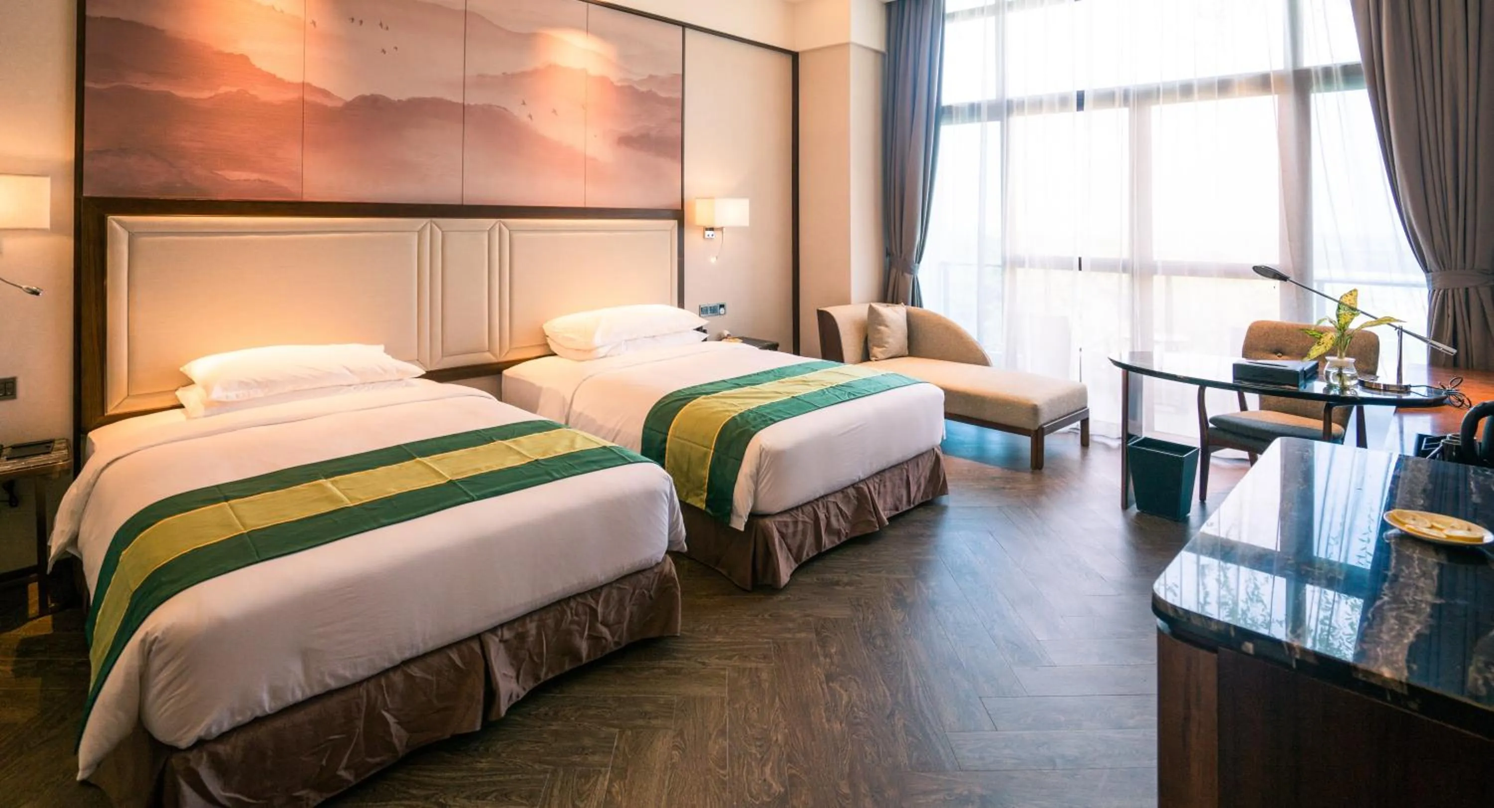 Bed in Forest City Golf Hotel