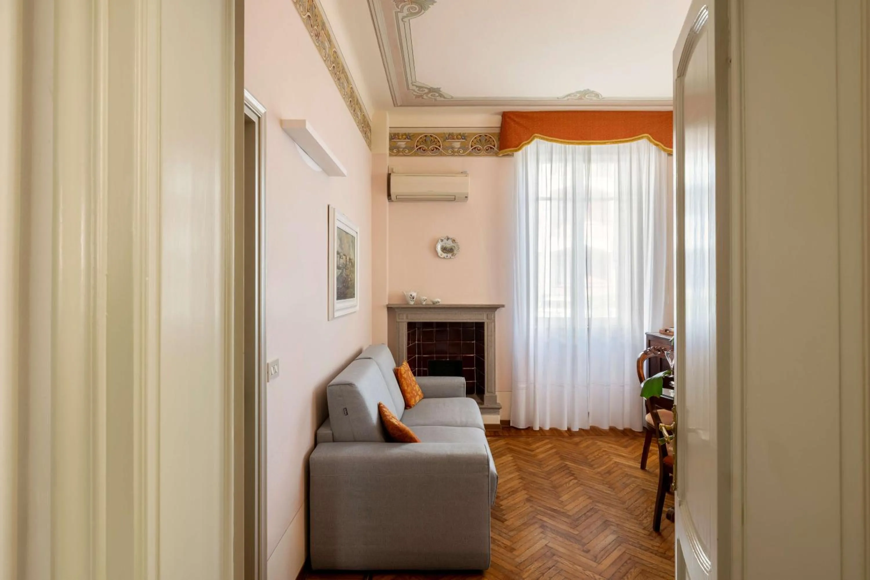 Living room, Bed in Residence Ortensia