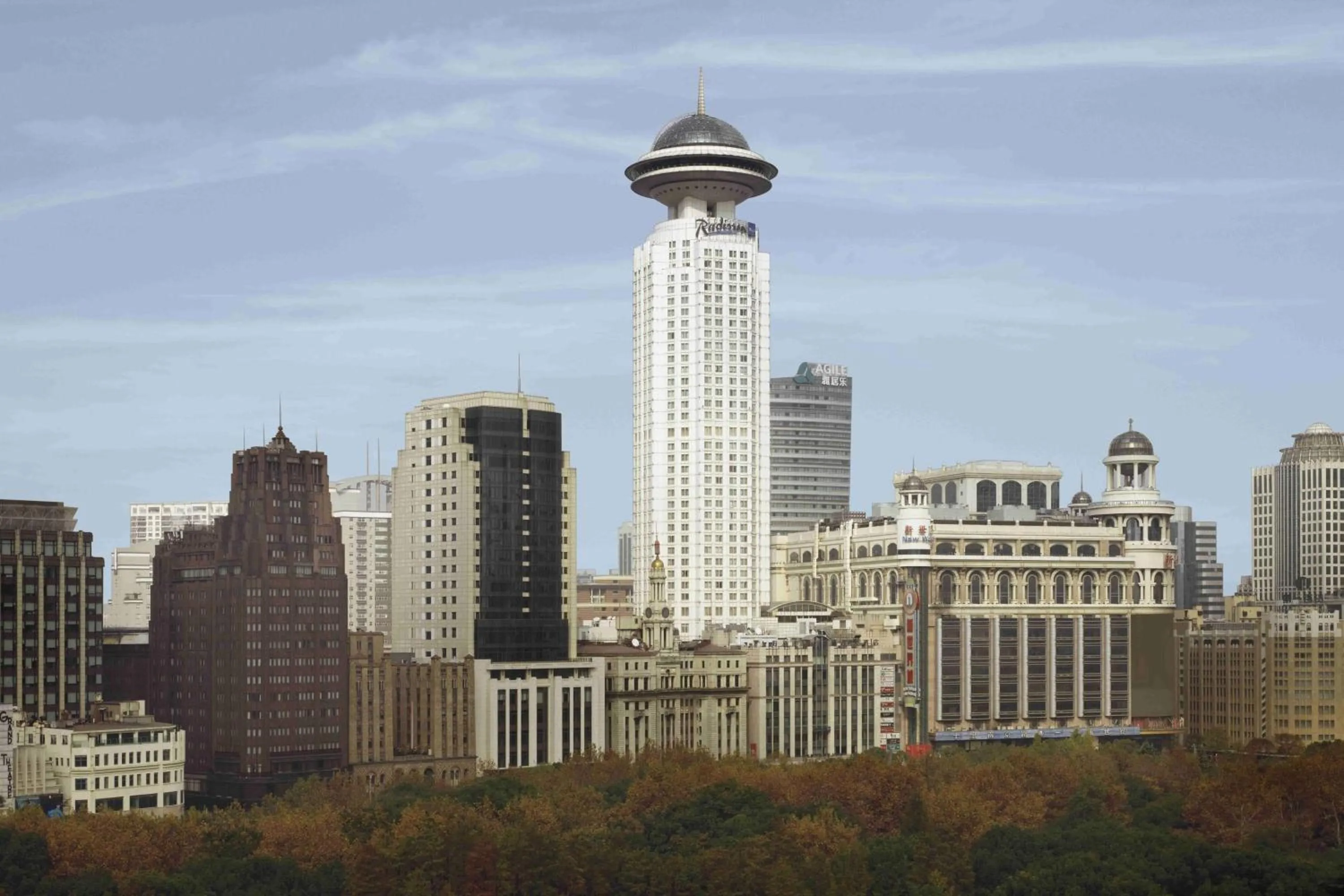 Property building in Radisson Blu Hotel Shanghai New World