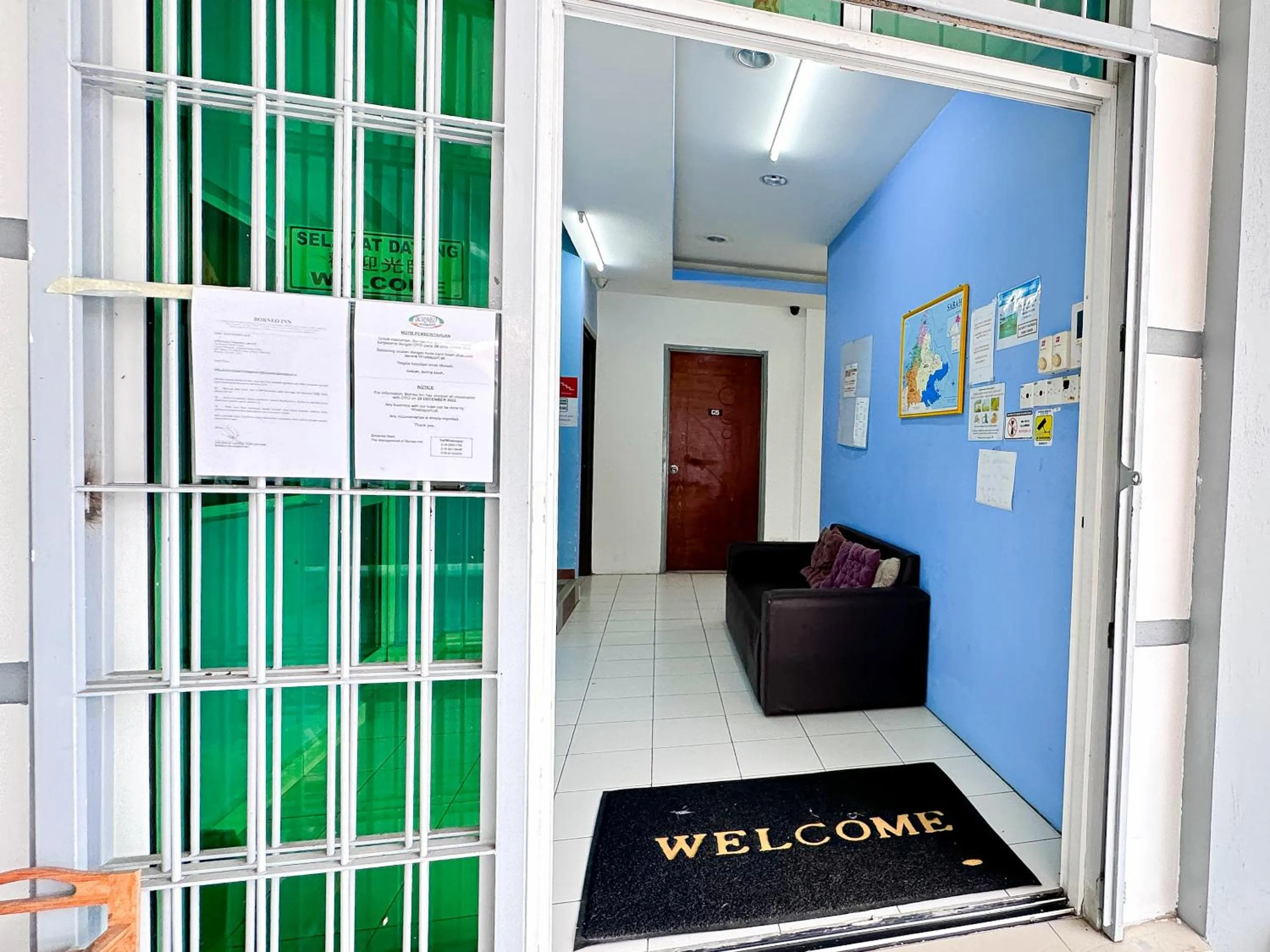 Seating area in Borneo Inn