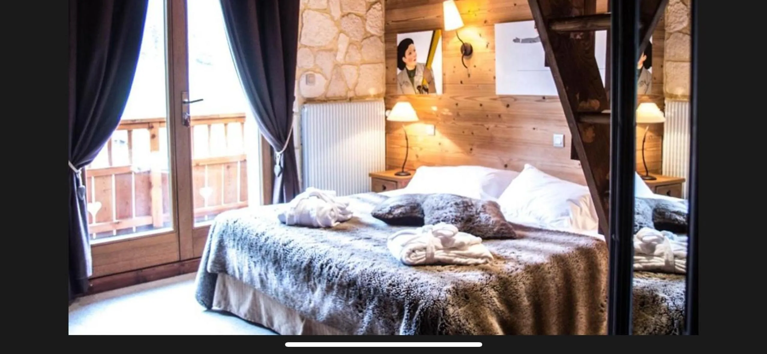 Bed in Hôtel Chalet Alpage