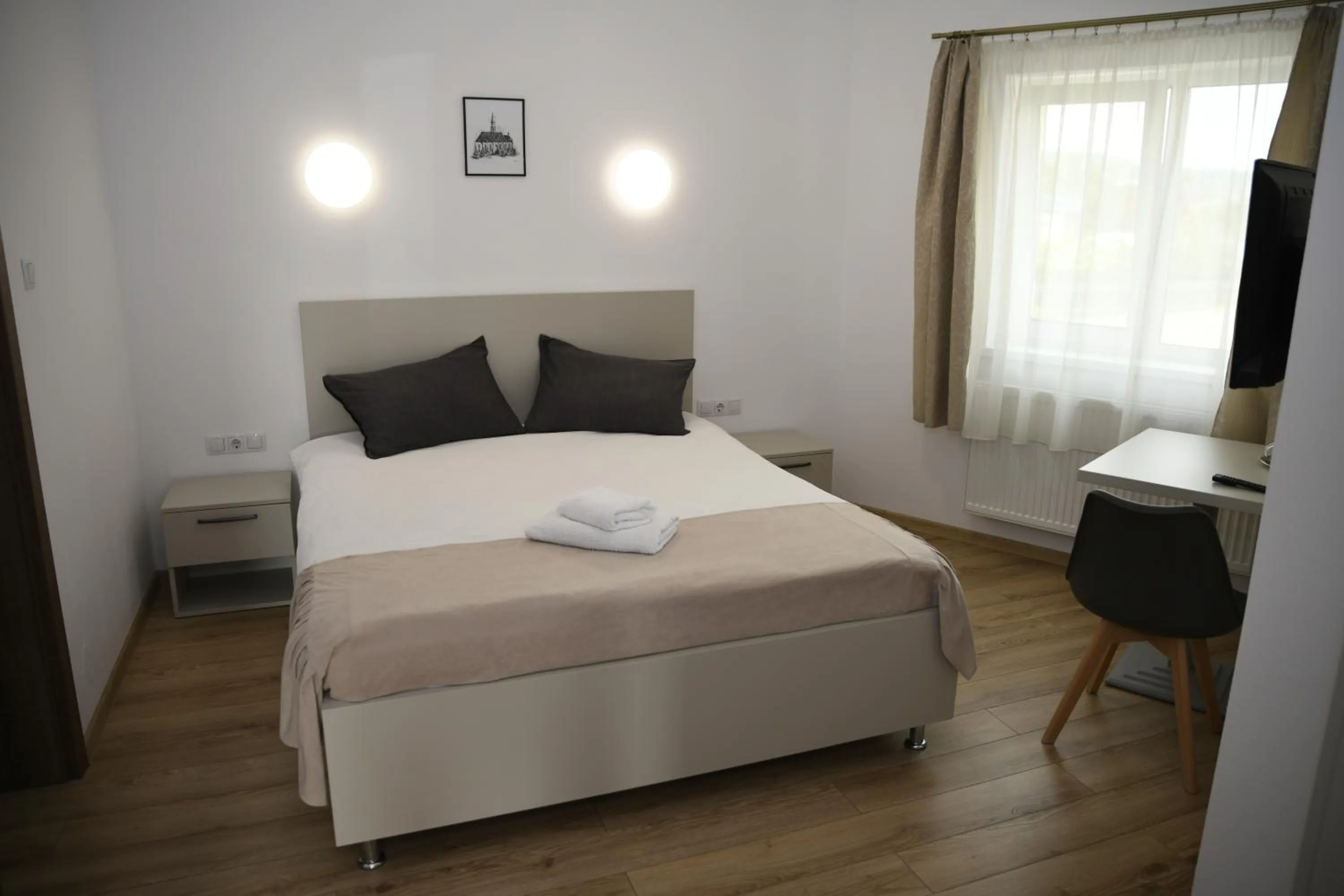 Bed in Pensiunea Zbor