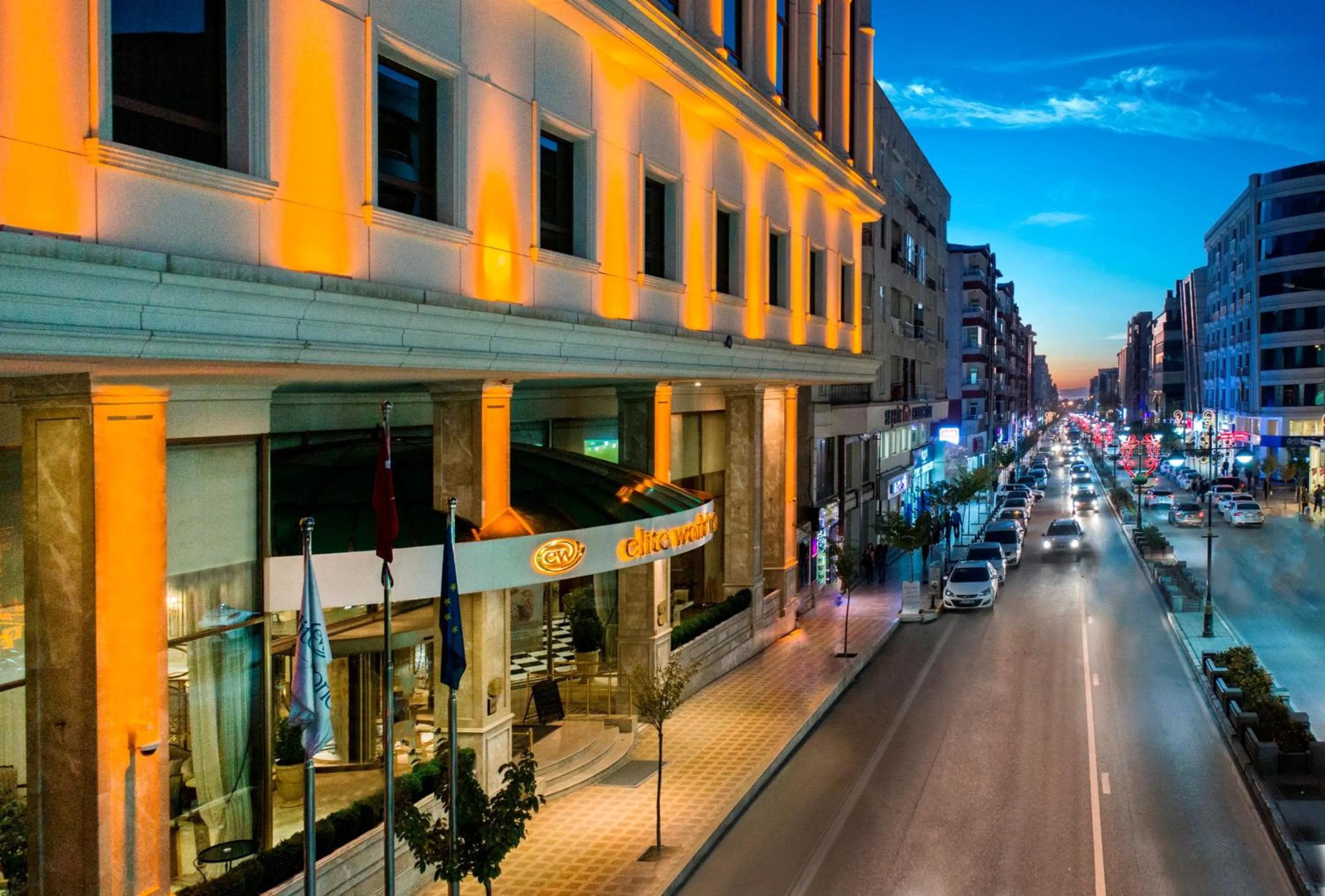 Off site in Elite World Van