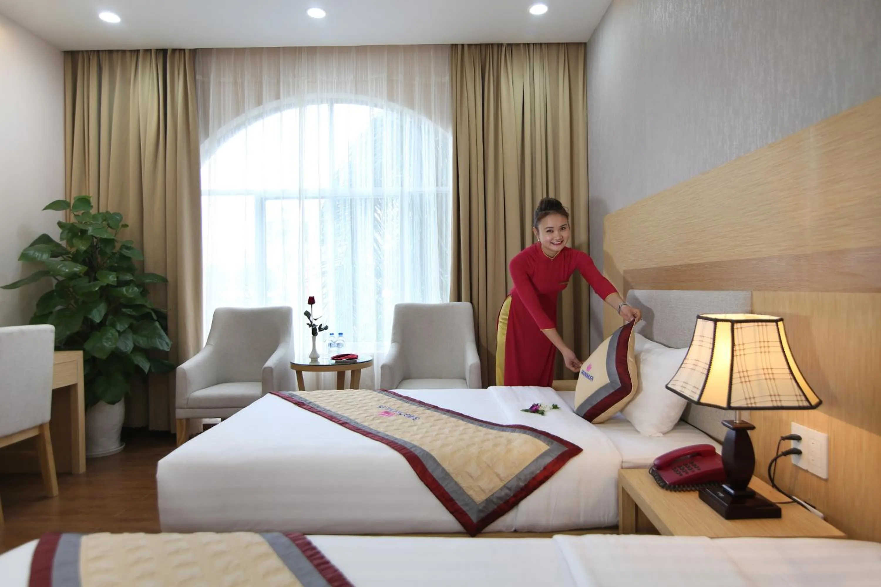 Bed in Sai Gon Kim Lien Hotel Vinh City