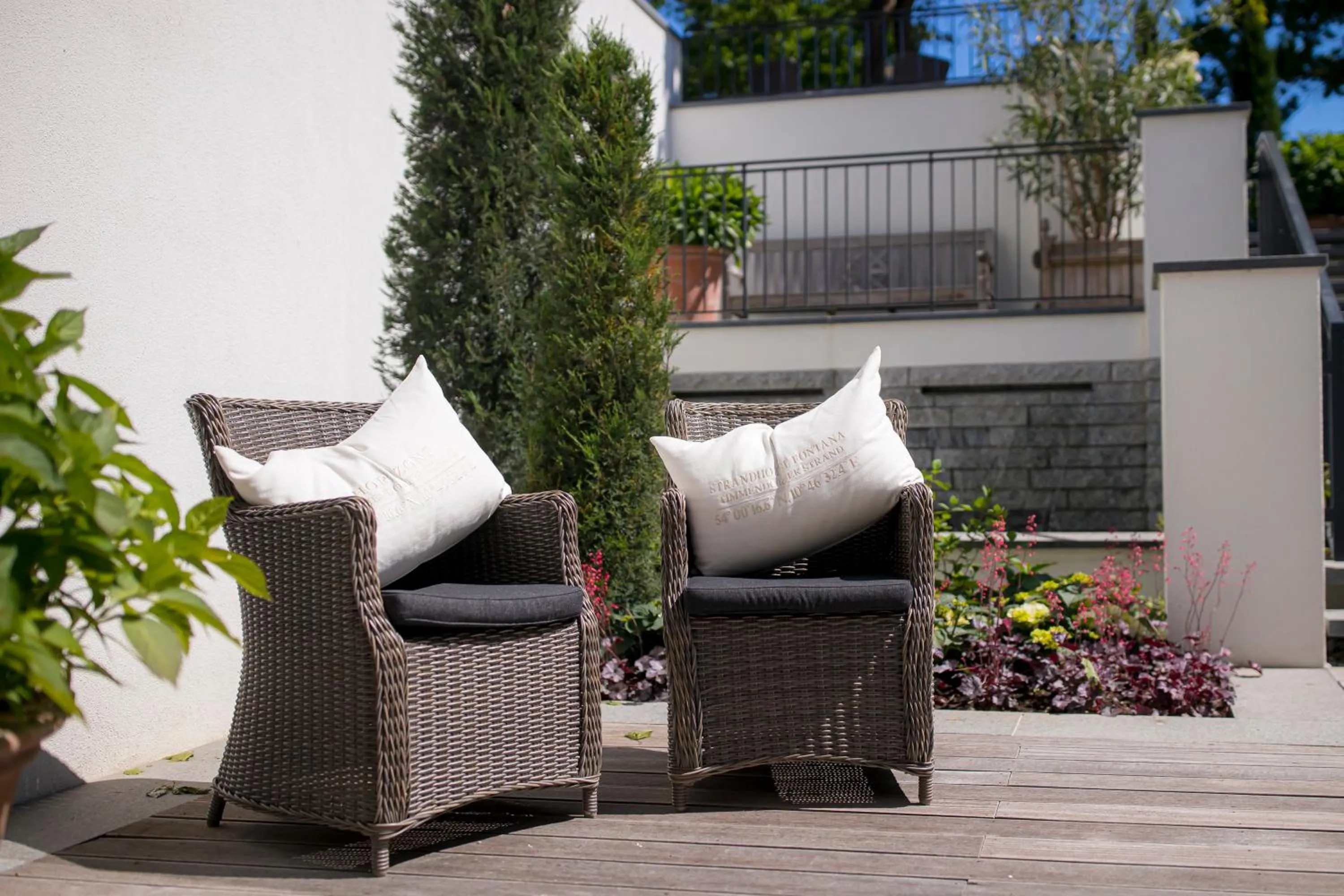 Patio in Strandhotel Fontana