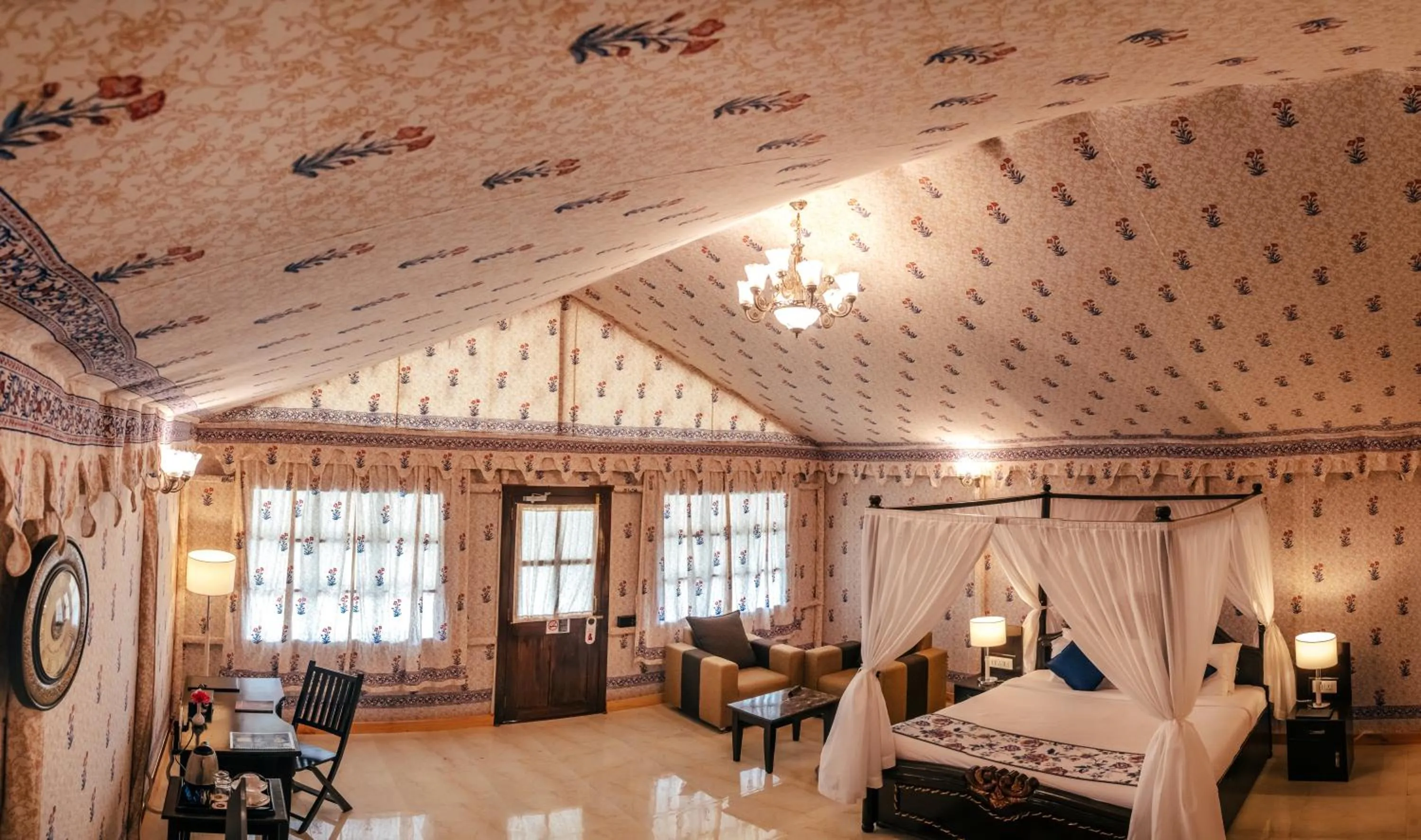 Bed in Rawai Luxury Tents Pushkar