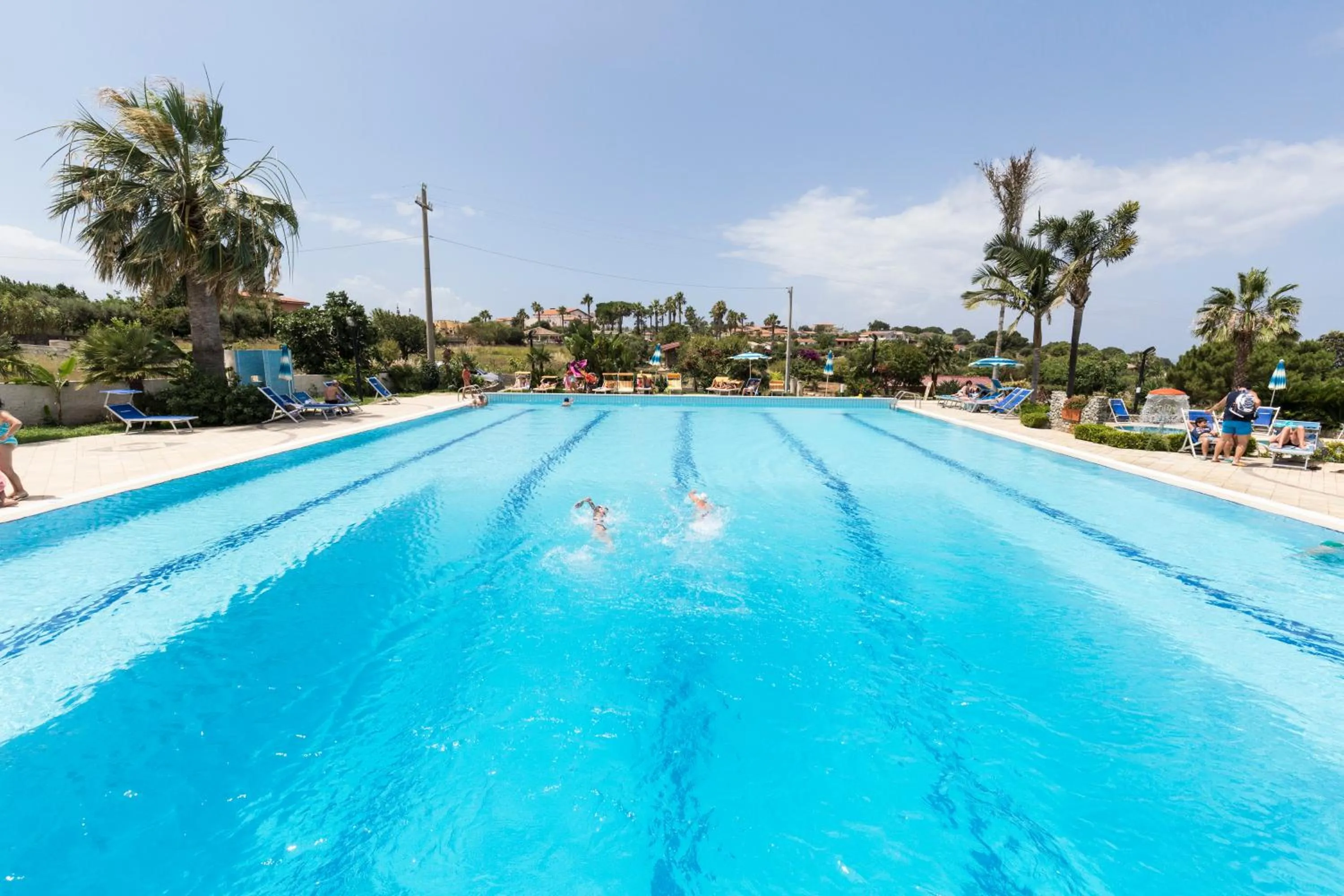 Pool view in Hotel Calabrisella