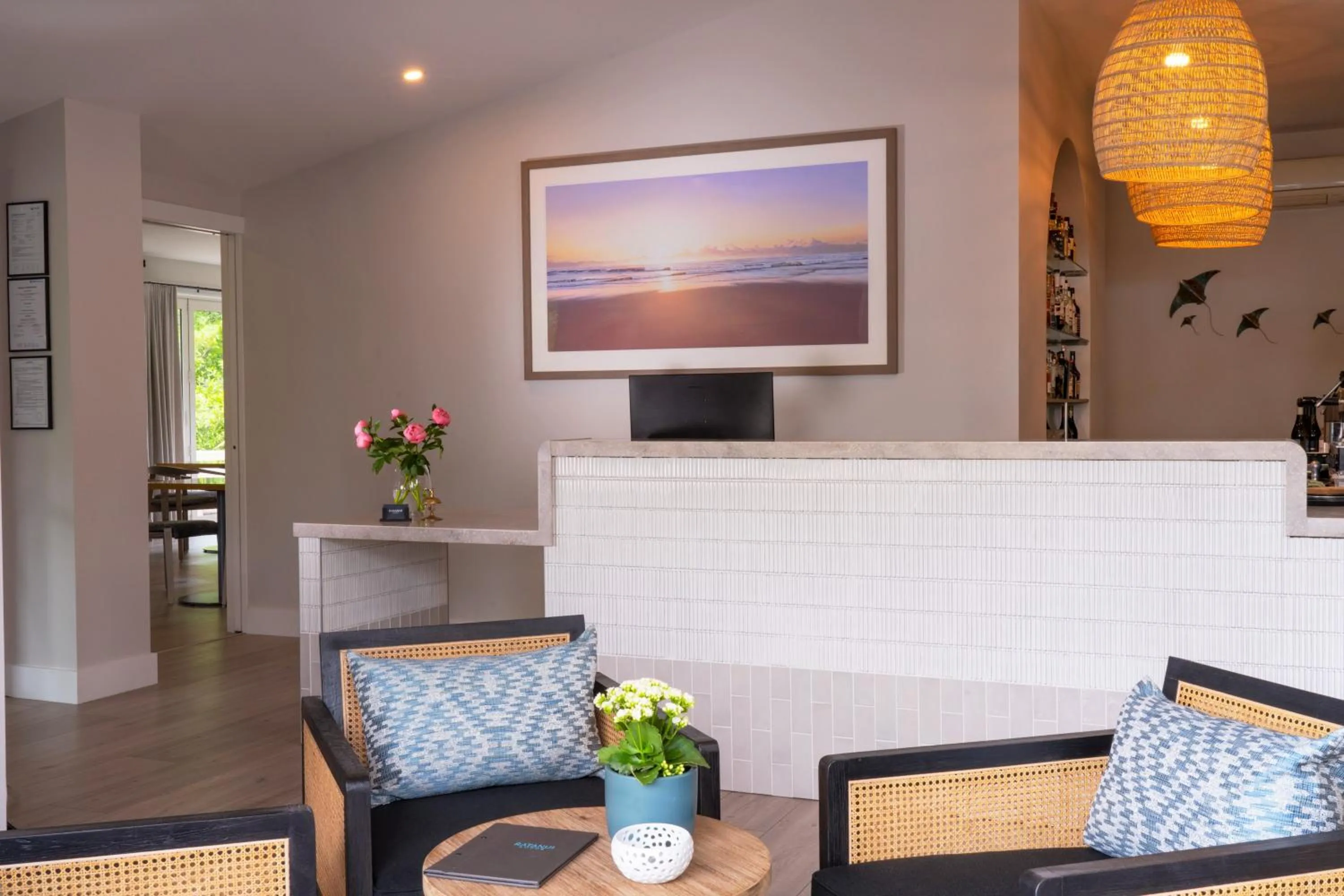 Seating area in Ratanui Lodge