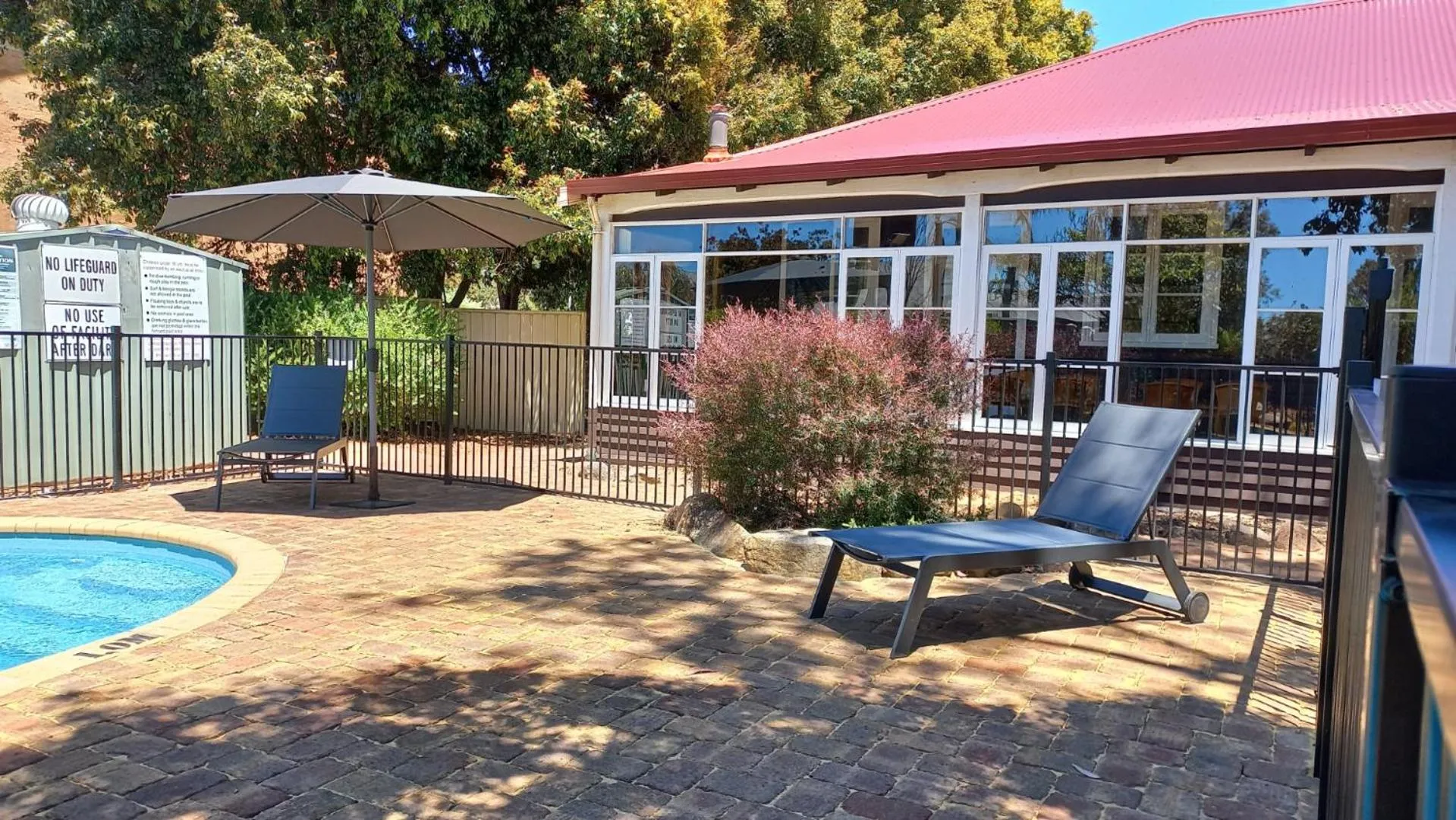 Pool view in Margaret River Motel