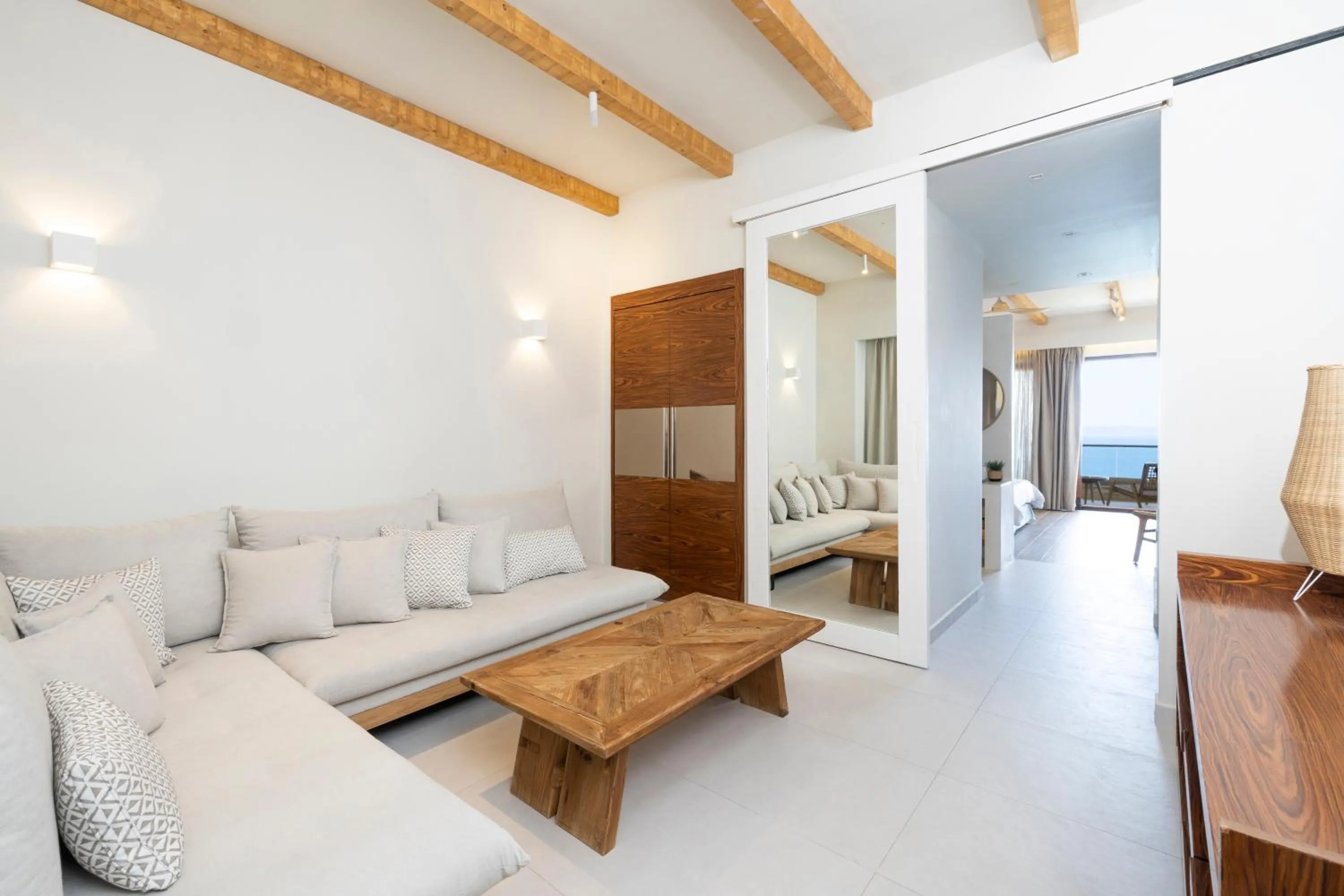 Seating area, Bed in Rigas Boutique Hotel & Spa