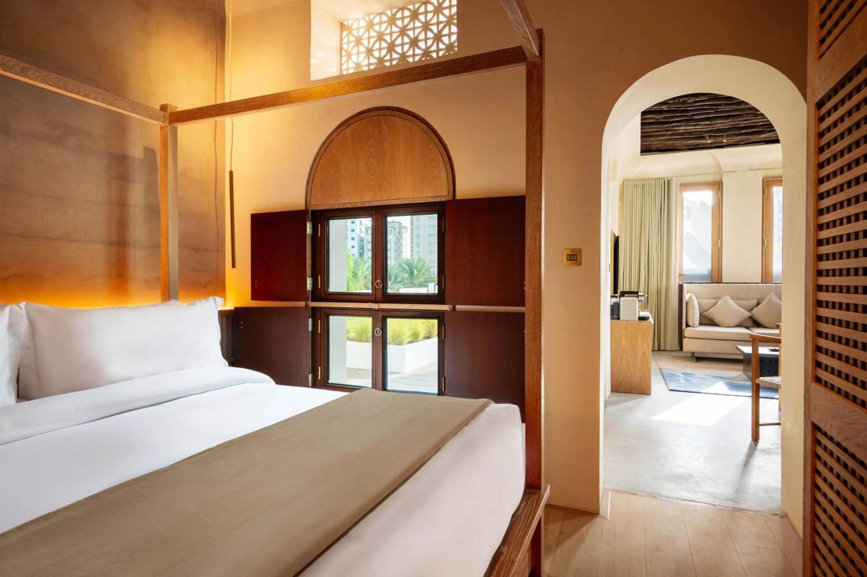 Bed in The Chedi Al Bait, Sharjah