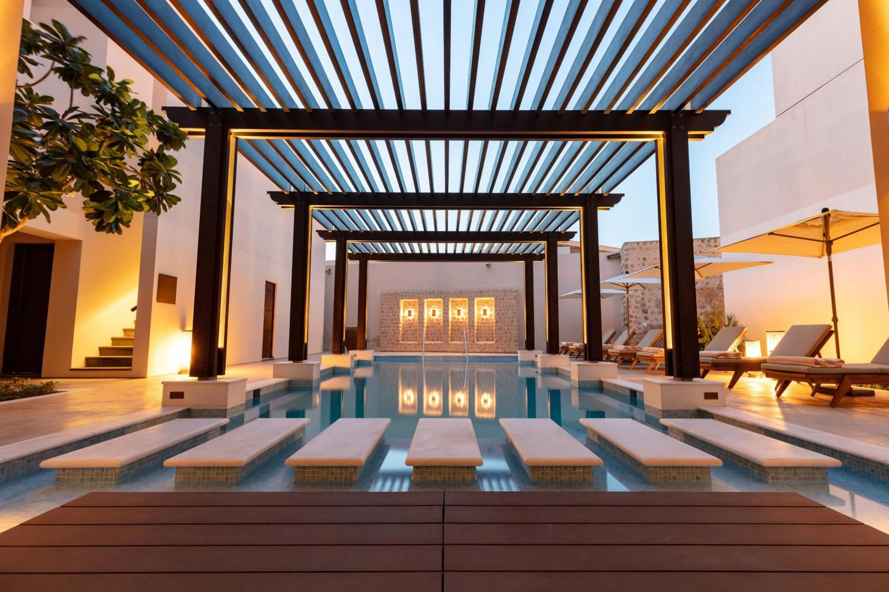 Pool view in The Chedi Al Bait, Sharjah