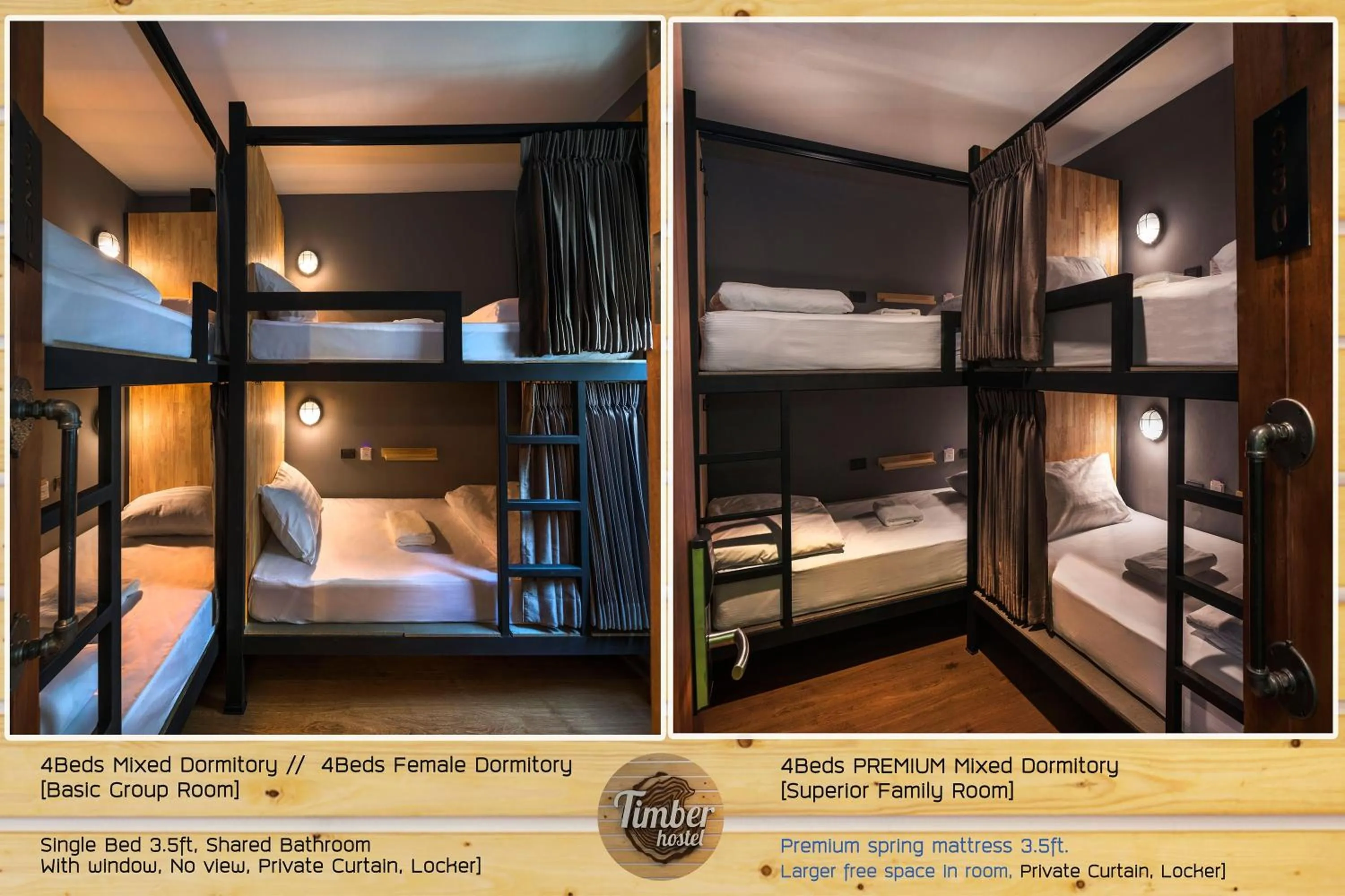 Bed in Timber Hostel