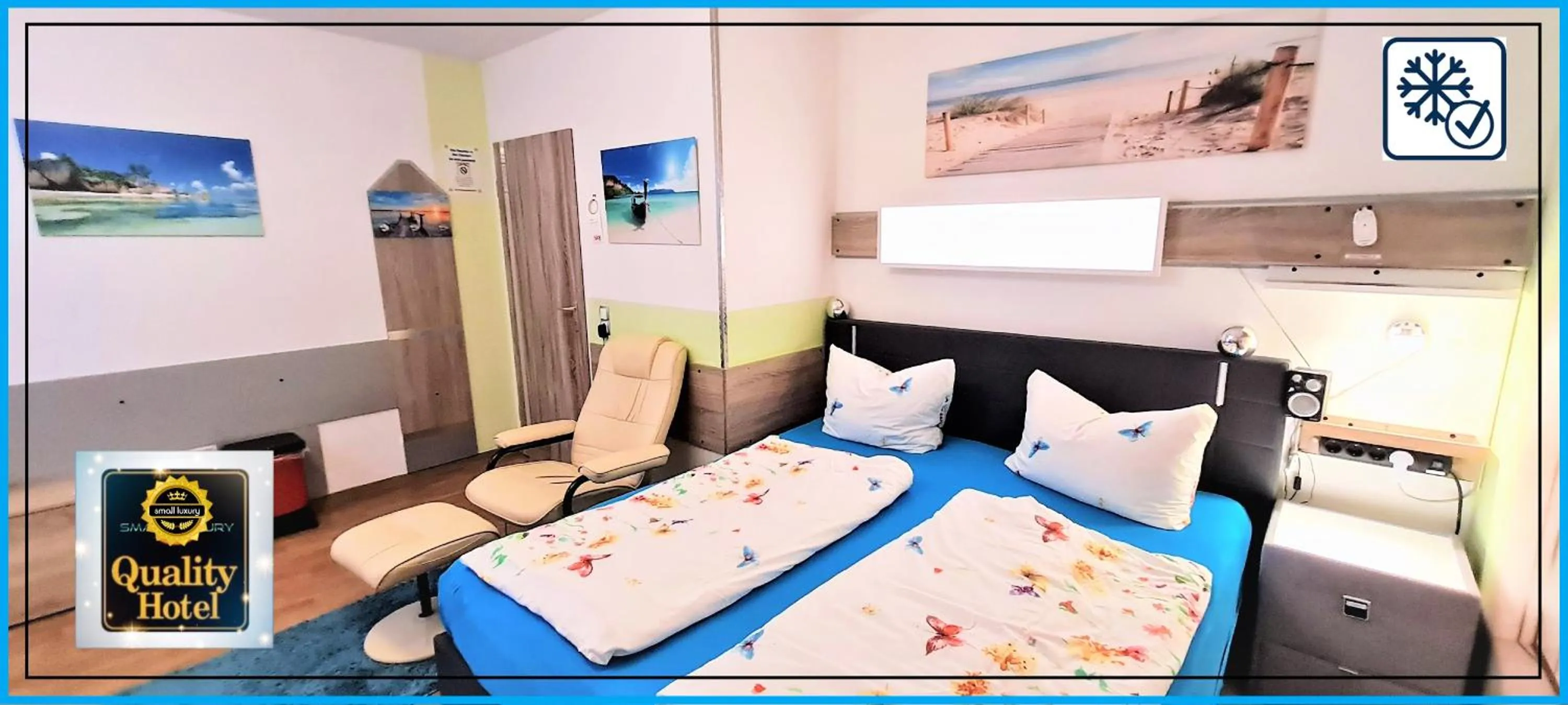 Bed in Hotel Garni Rodenbach