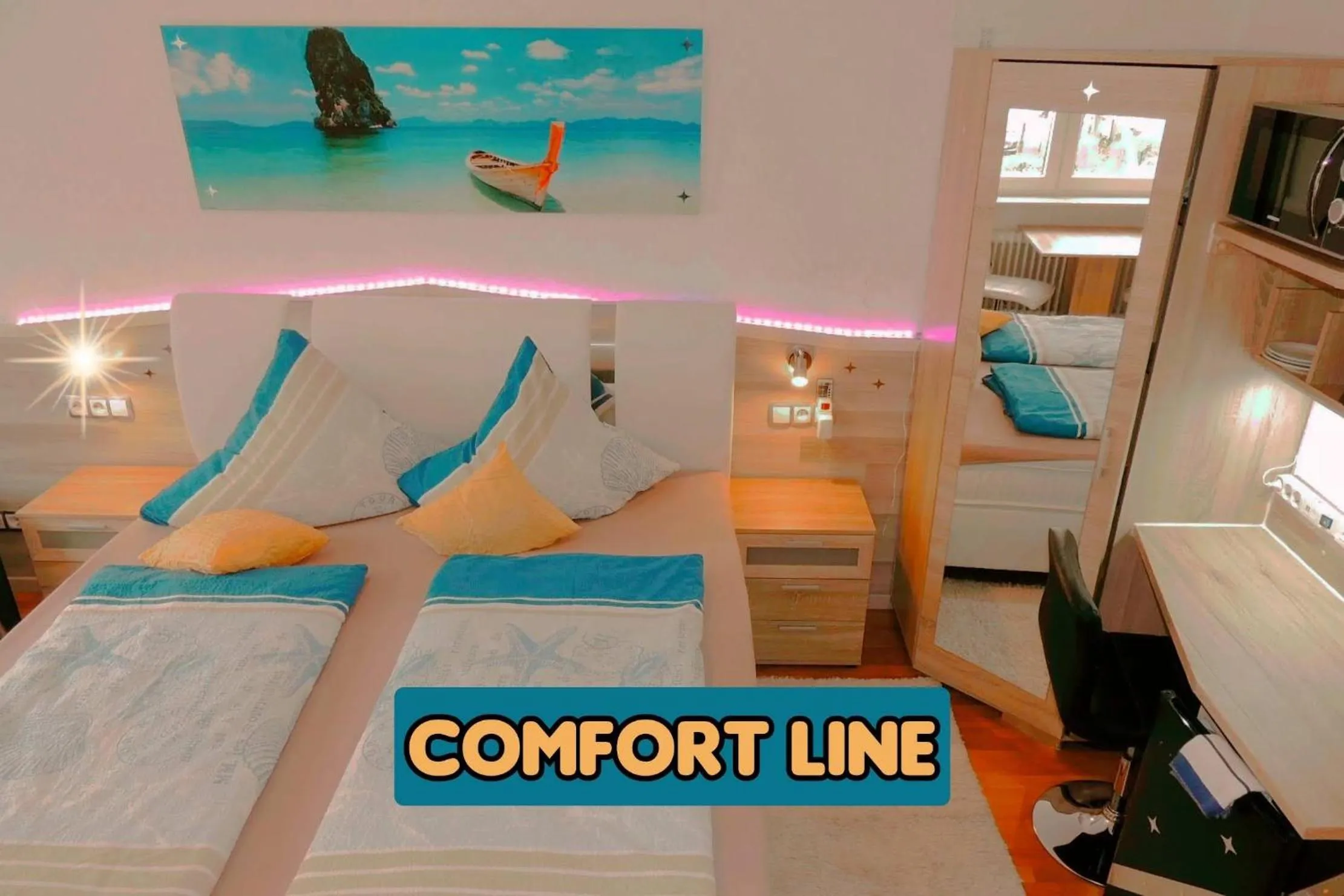 Bed in Hotel Garni Rodenbach